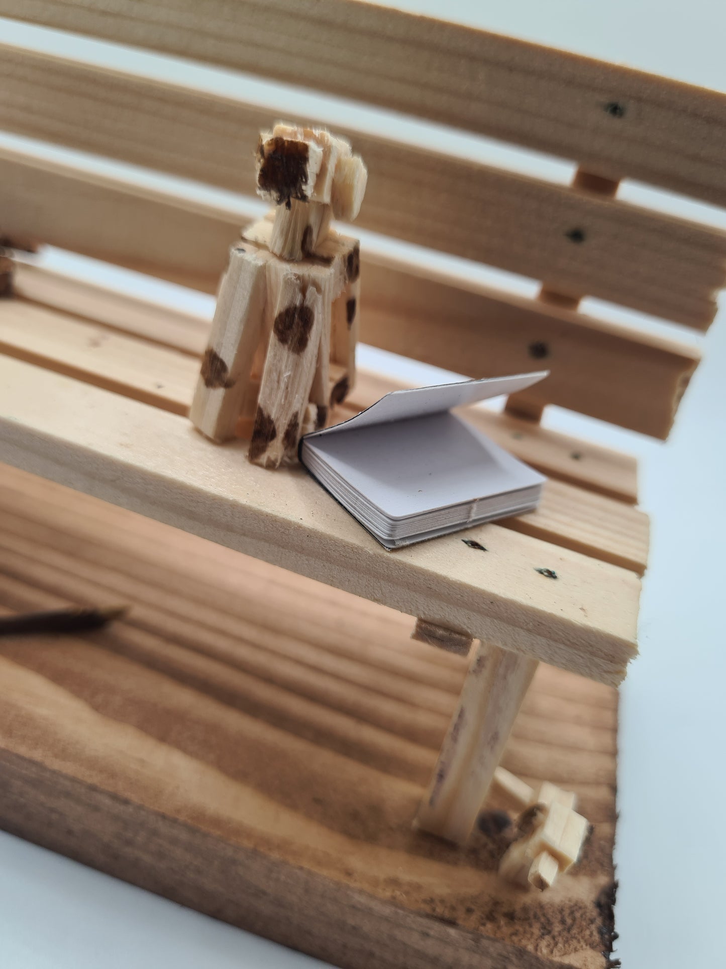 Doggos Take Over The Bench - Handcrafted Wooden Matchstick Figures - Gifts, Ornaments and Decor By Tiggidy Designs