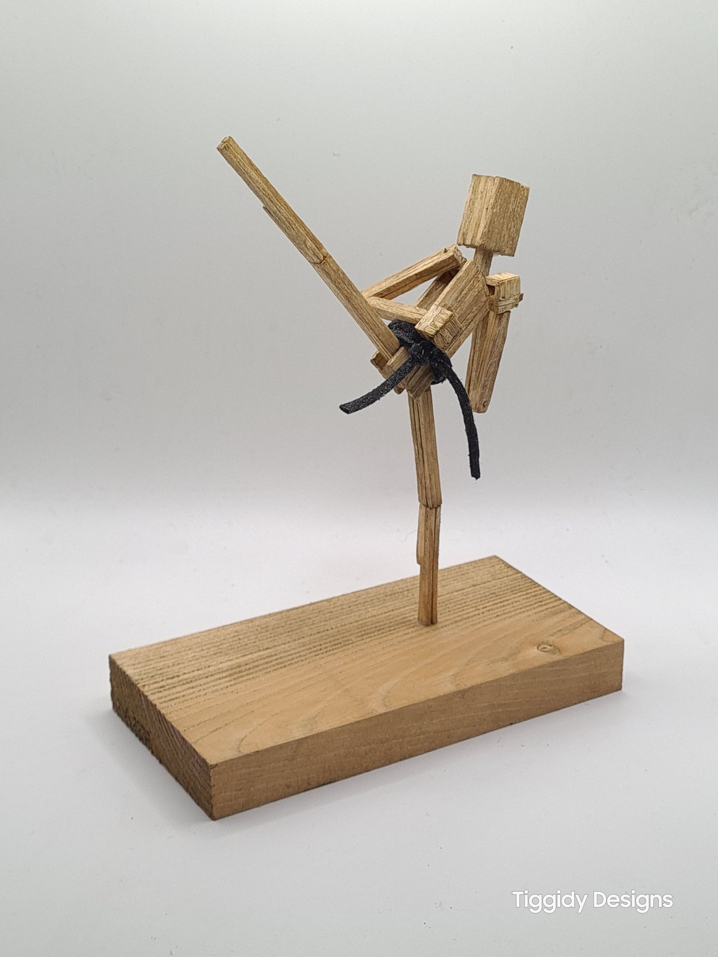 High Kick - Handcrafted Wooden Matchstick Figures - Gifts, Ornaments and Decor By Tiggidy Designs