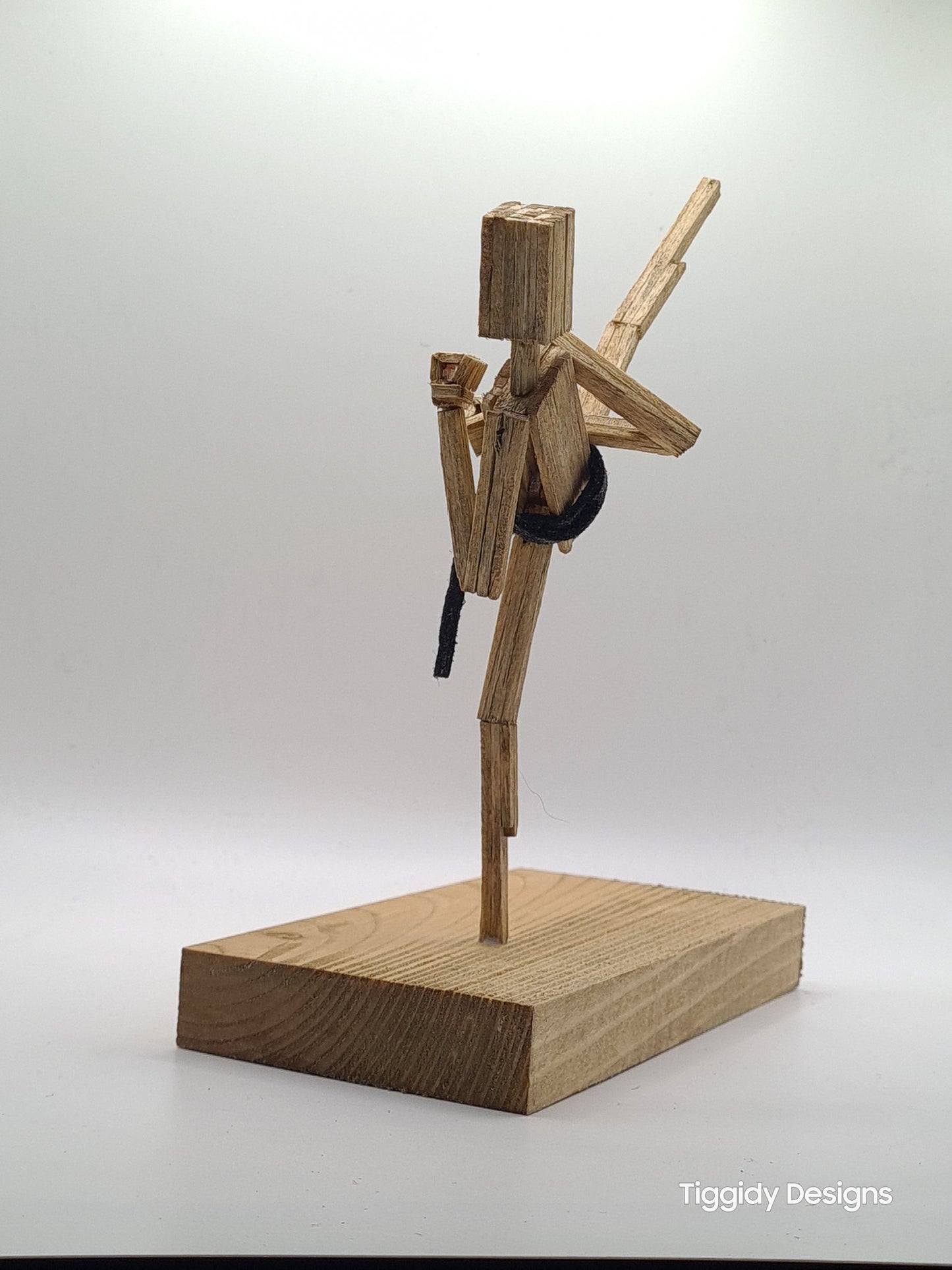 High Kick - Handcrafted Wooden Matchstick Figures - Gifts, Ornaments and Decor By Tiggidy Designs