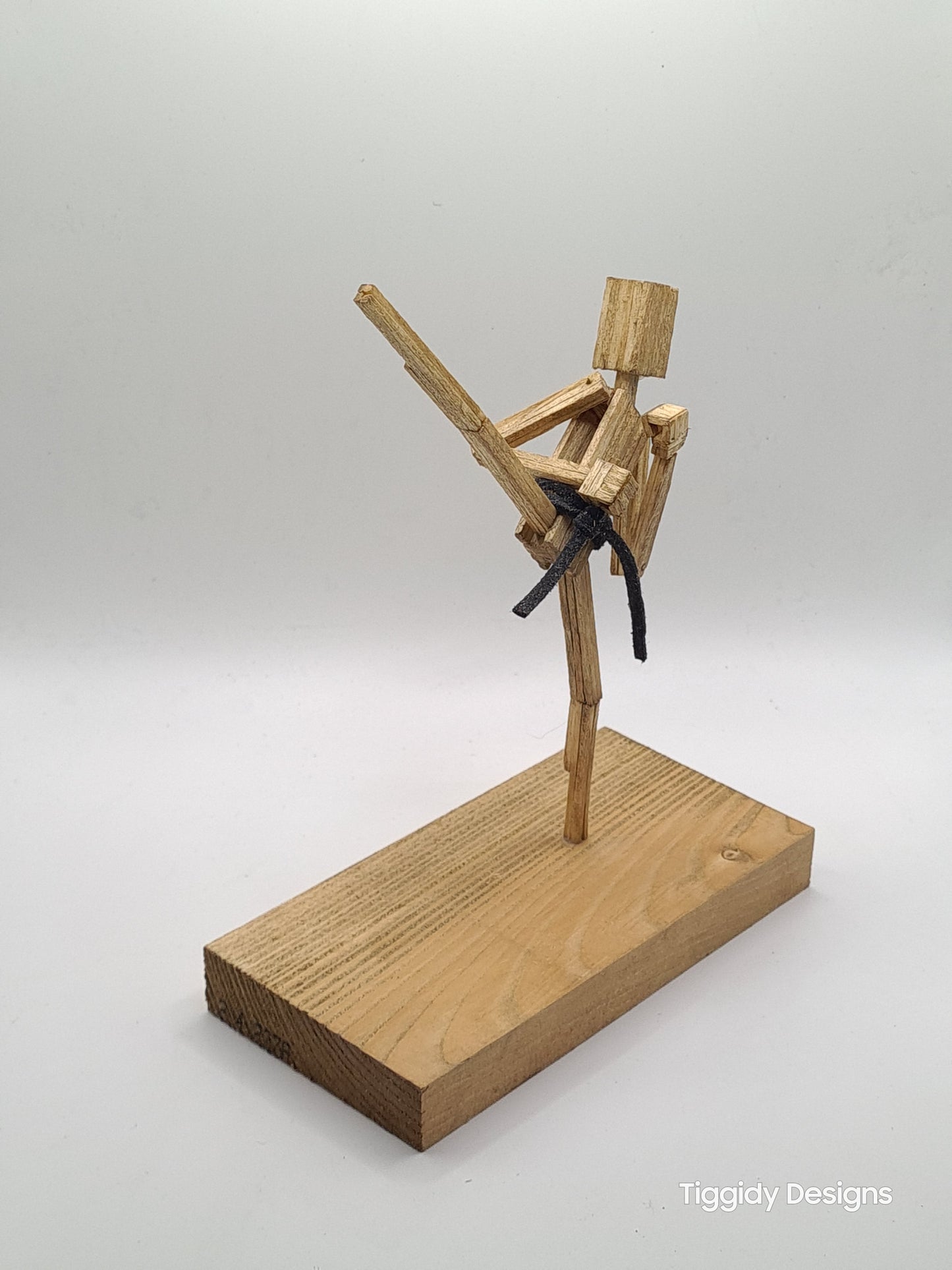 High Kick - Handcrafted Wooden Matchstick Figures - Gifts, Ornaments and Decor By Tiggidy Designs