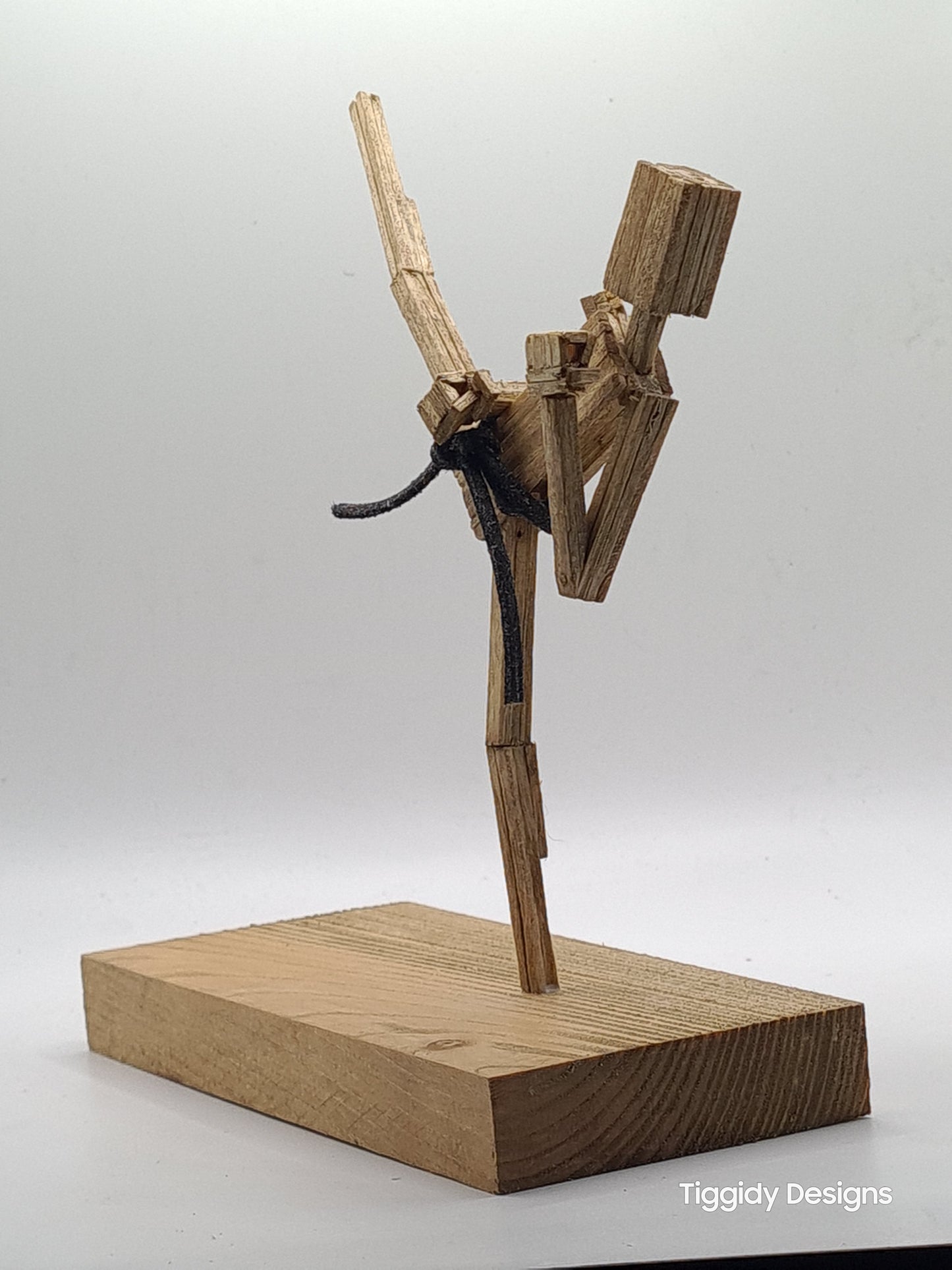 High Kick - Handcrafted Wooden Matchstick Figures - Gifts, Ornaments and Decor By Tiggidy Designs