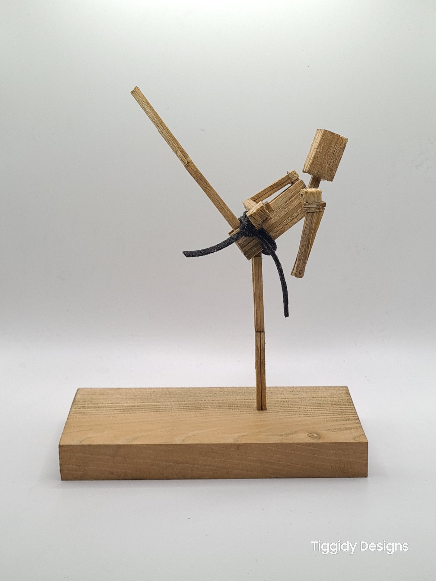 High Kick - Handcrafted Wooden Matchstick Figures - Gifts, Ornaments and Decor By Tiggidy Designs