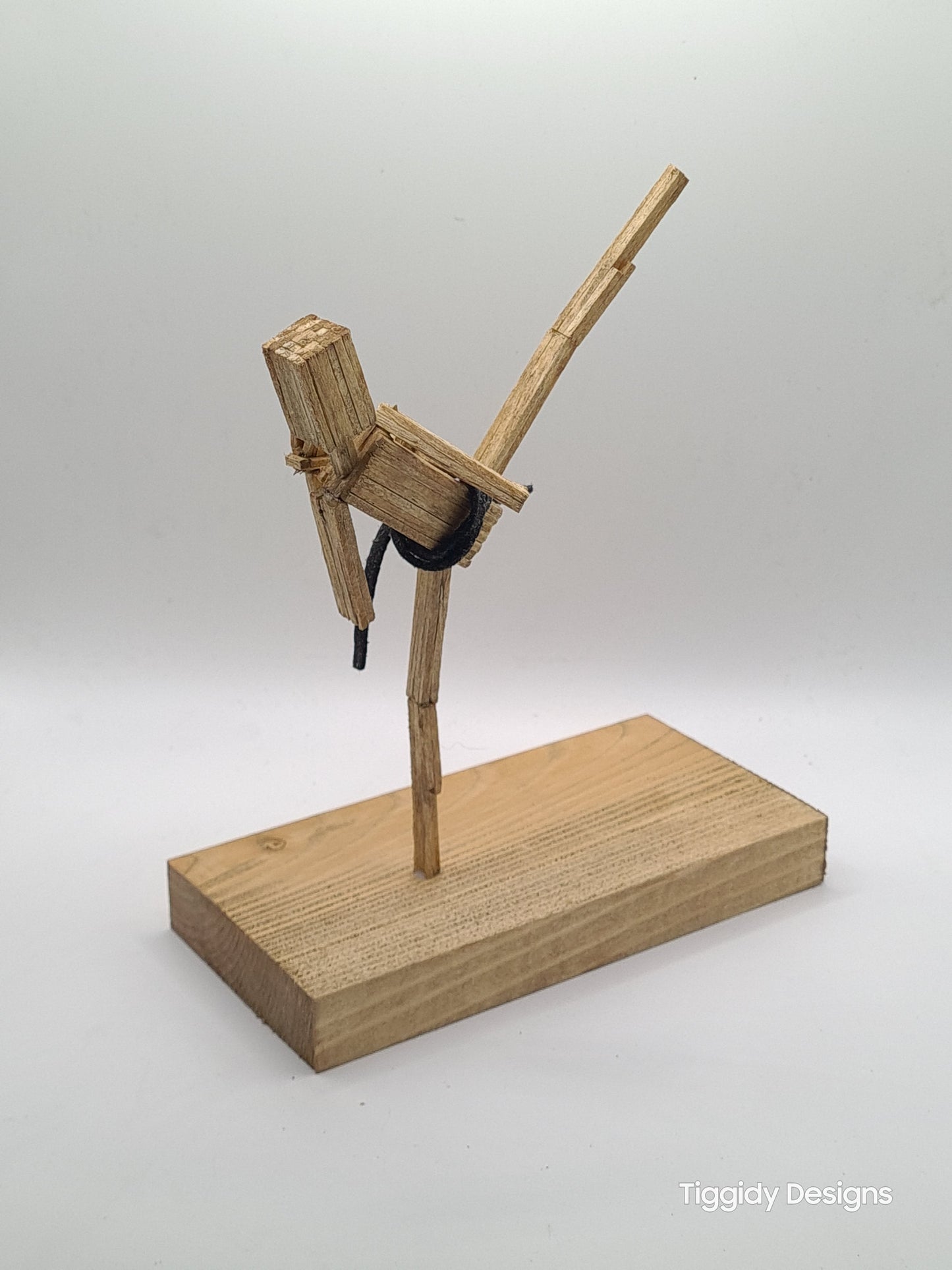 High Kick - Handcrafted Wooden Matchstick Figures - Gifts, Ornaments and Decor By Tiggidy Designs