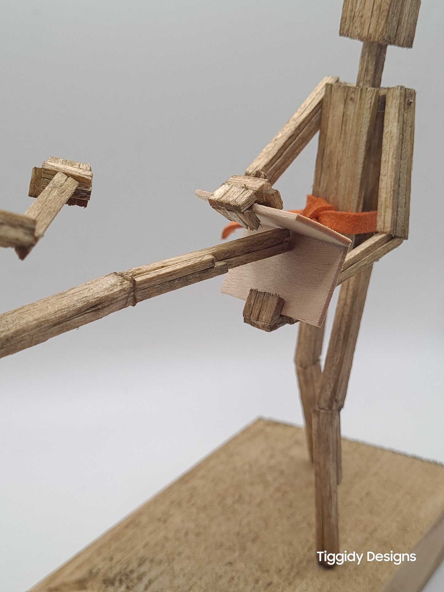Breaking Board - The Kicker - Handcrafted Wooden Matchstick Figures - Gifts, Ornaments and Decor By Tiggidy Designs
