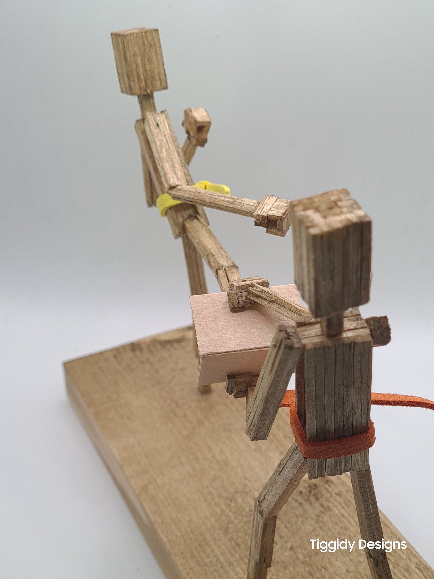 Breaking Board - The Kicker - Handcrafted Wooden Matchstick Figures - Gifts, Ornaments and Decor By Tiggidy Designs