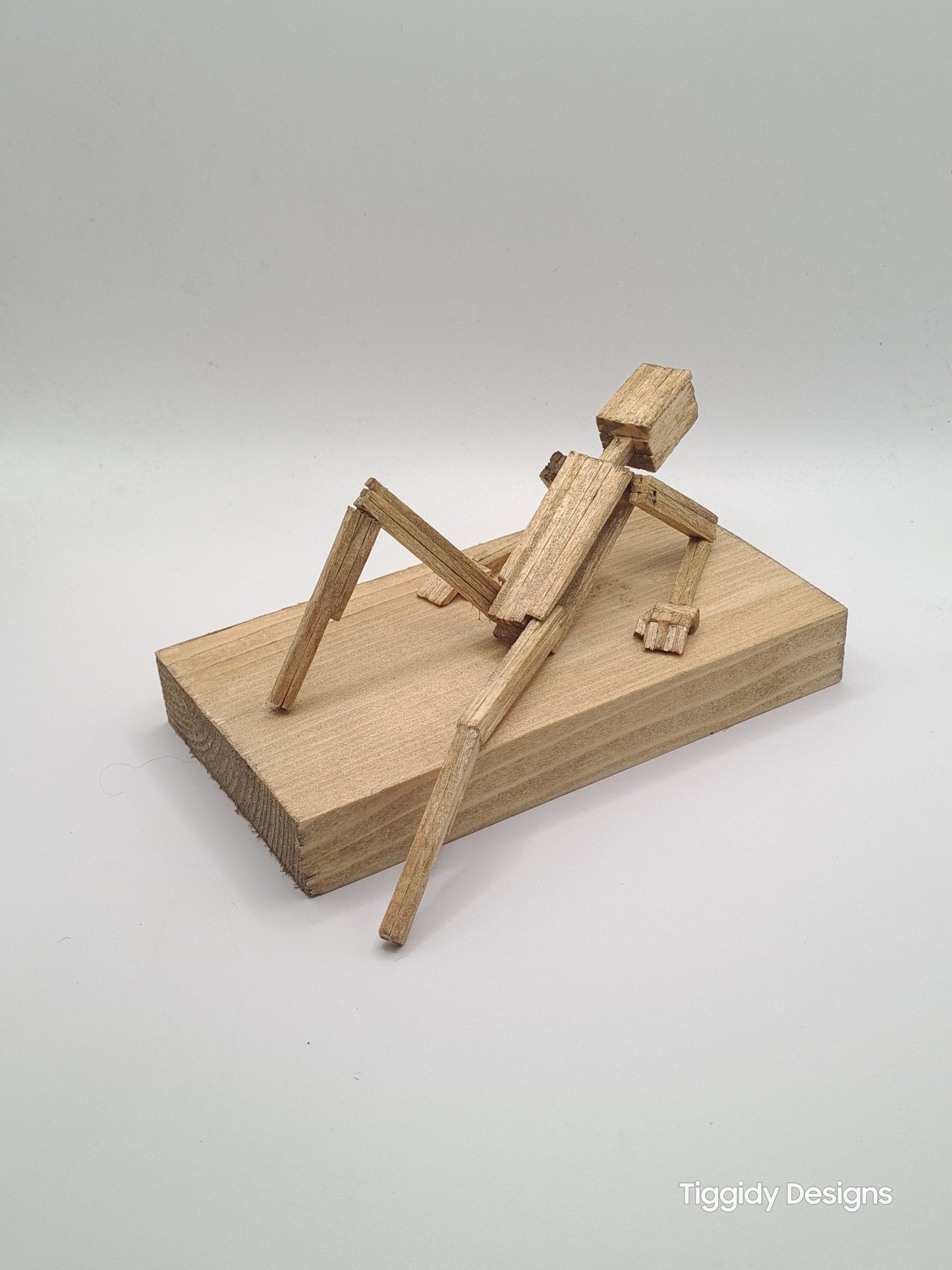 Lazy Days, Chillin' In The Sun - Handcrafted Wooden Matchstick Figures - Gifts, Ornaments and Decor By Tiggidy Designs