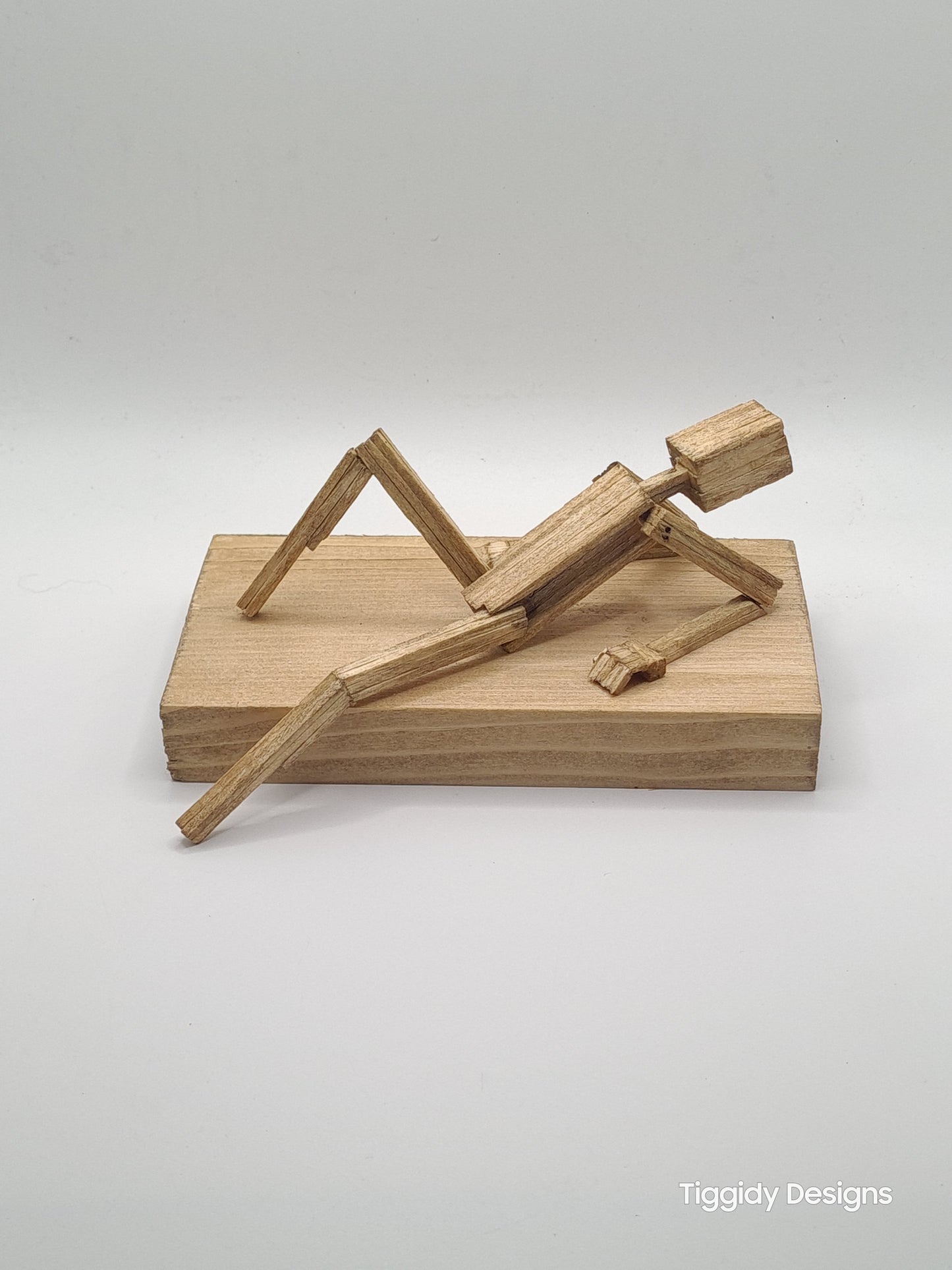 Lazy Days, Chillin' In The Sun - Handcrafted Wooden Matchstick Figures - Gifts, Ornaments and Decor By Tiggidy Designs