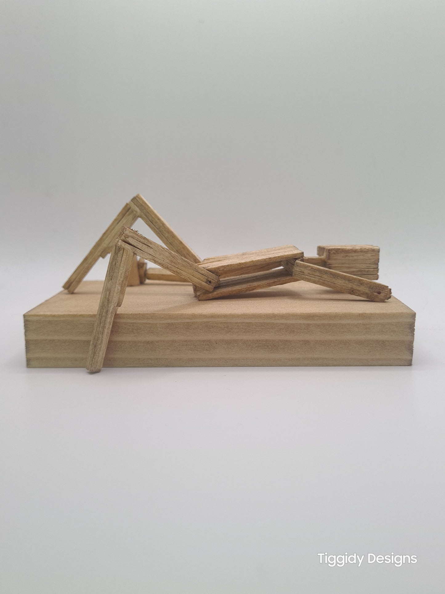 Chillin' With A Bevvy - Handcrafted Wooden Matchstick Figures - Gifts, Ornaments and Decor By Tiggidy Designs