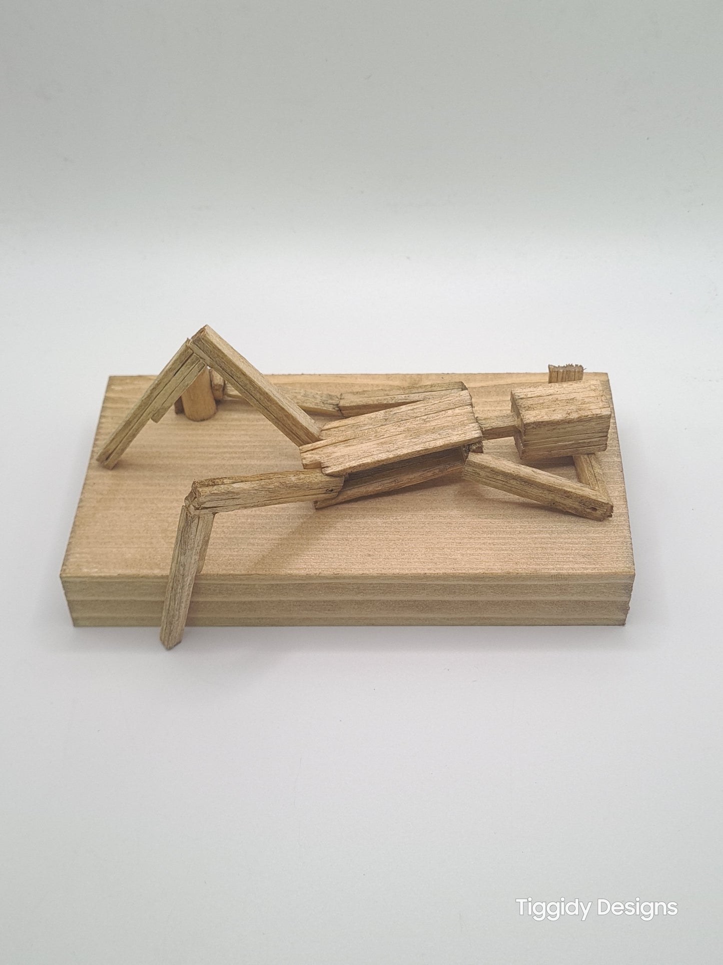 Chillin' With A Bevvy - Handcrafted Wooden Matchstick Figures - Gifts, Ornaments and Decor By Tiggidy Designs