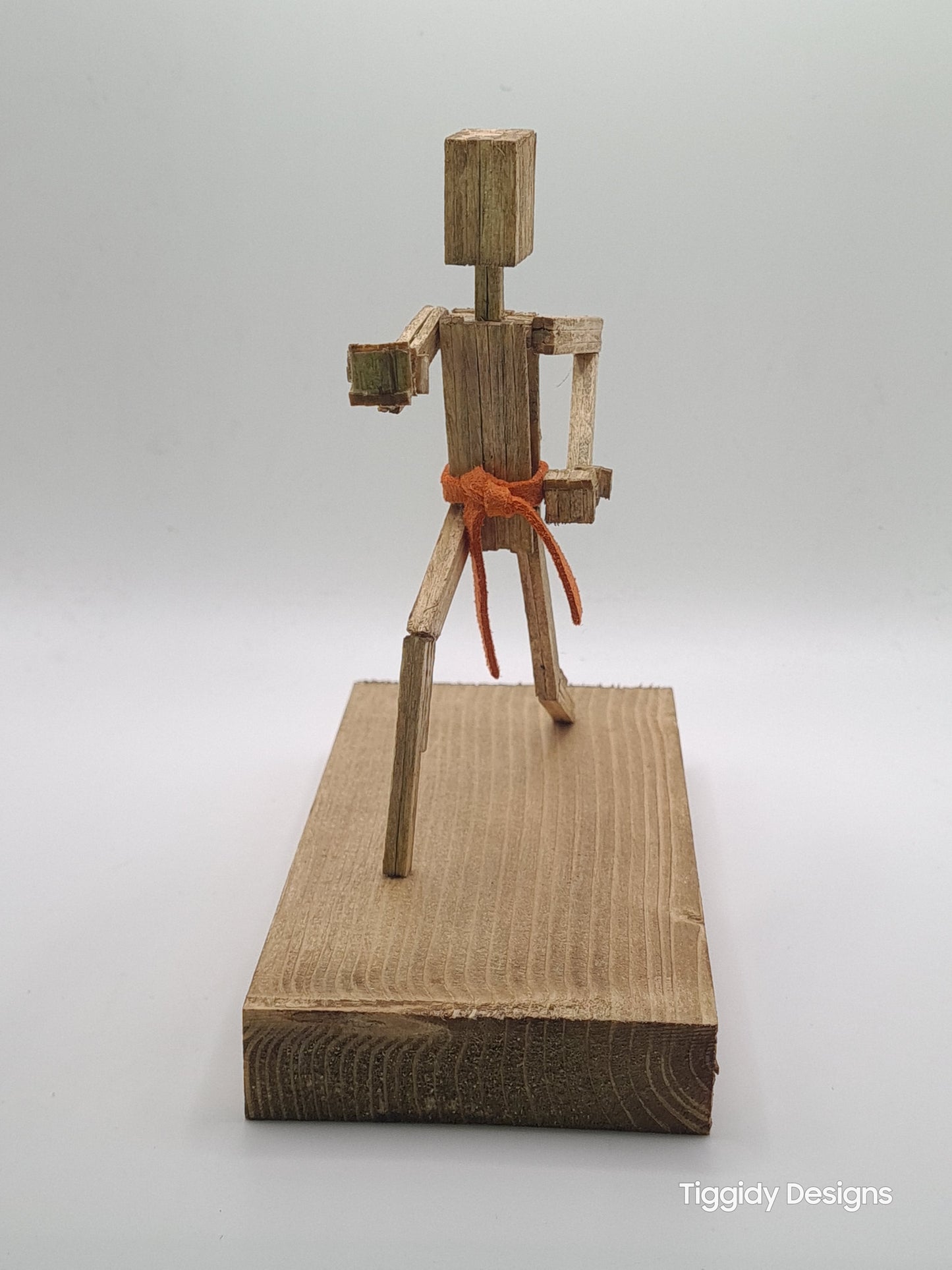 Lunge Punch - Handcrafted Wooden Matchstick Figures - Gifts, Ornaments and Decor By Tiggidy Designs