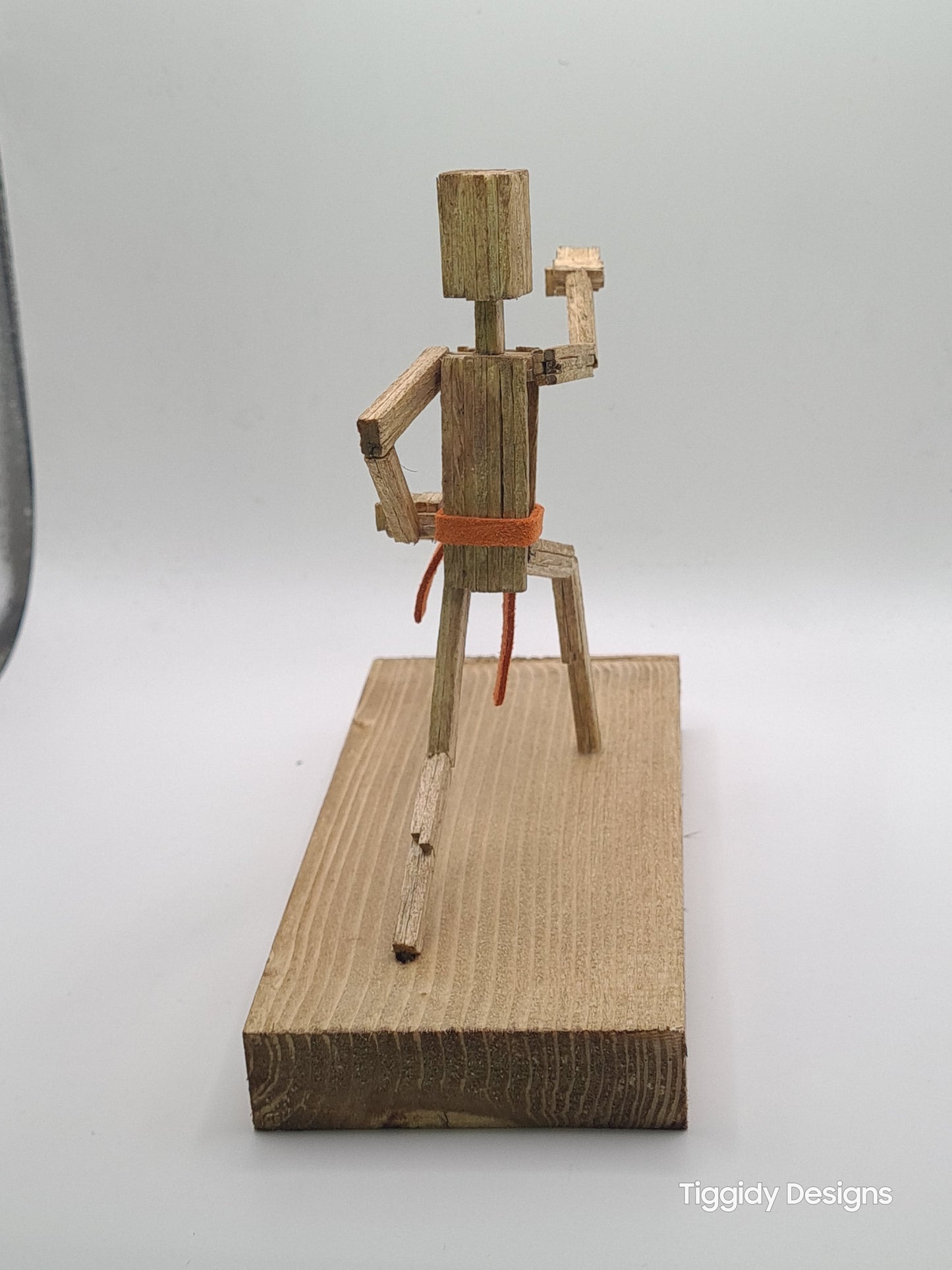 Lunge Punch - Handcrafted Wooden Matchstick Figures - Gifts, Ornaments and Decor By Tiggidy Designs