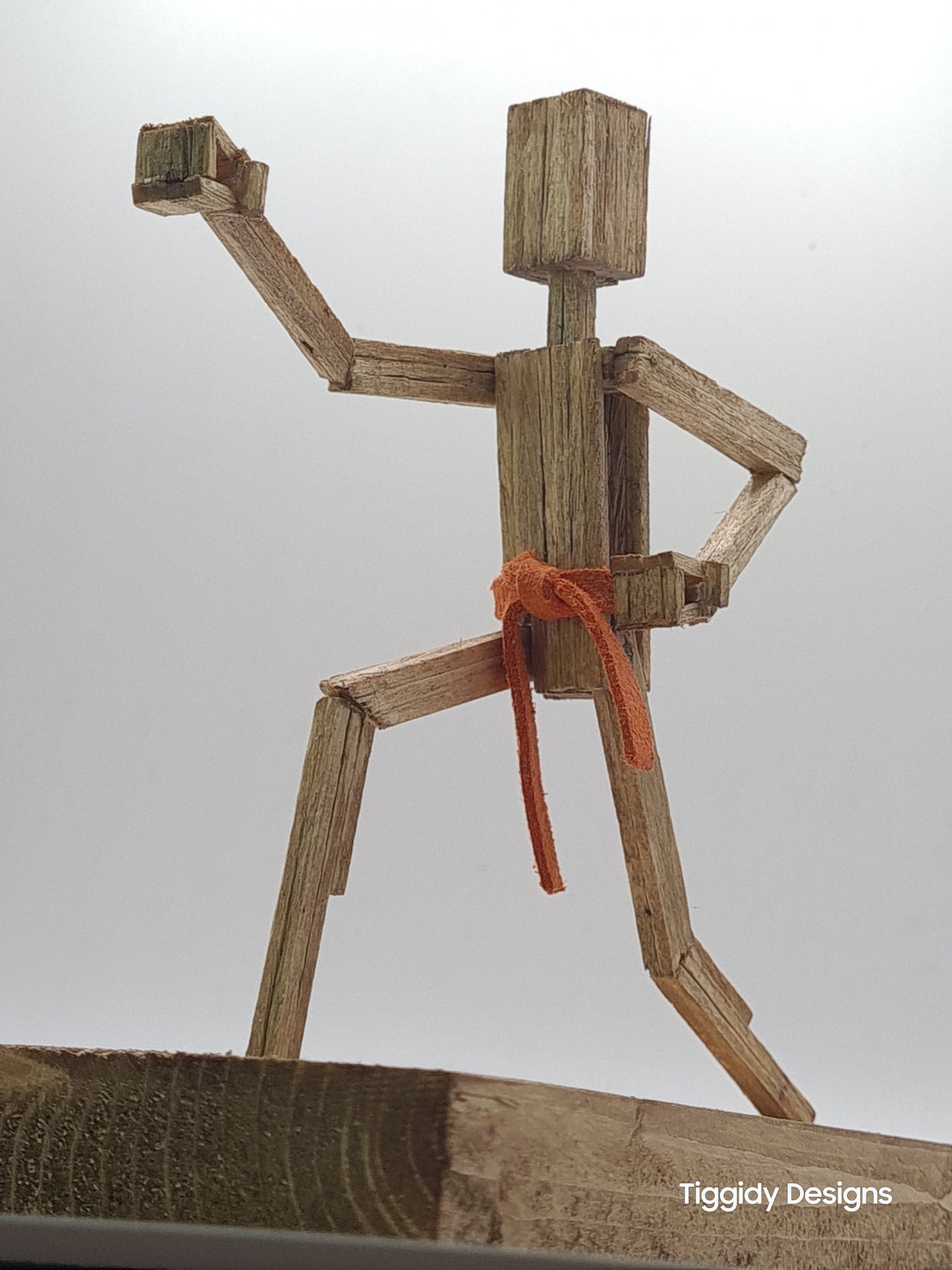 Lunge Punch - Handcrafted Wooden Matchstick Figures - Gifts, Ornaments and Decor By Tiggidy Designs