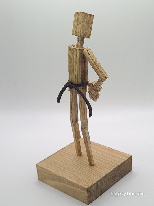 Resting Position - Handcrafted Wooden Matchstick Figures - Gifts, Ornaments and Decor By Tiggidy Designs