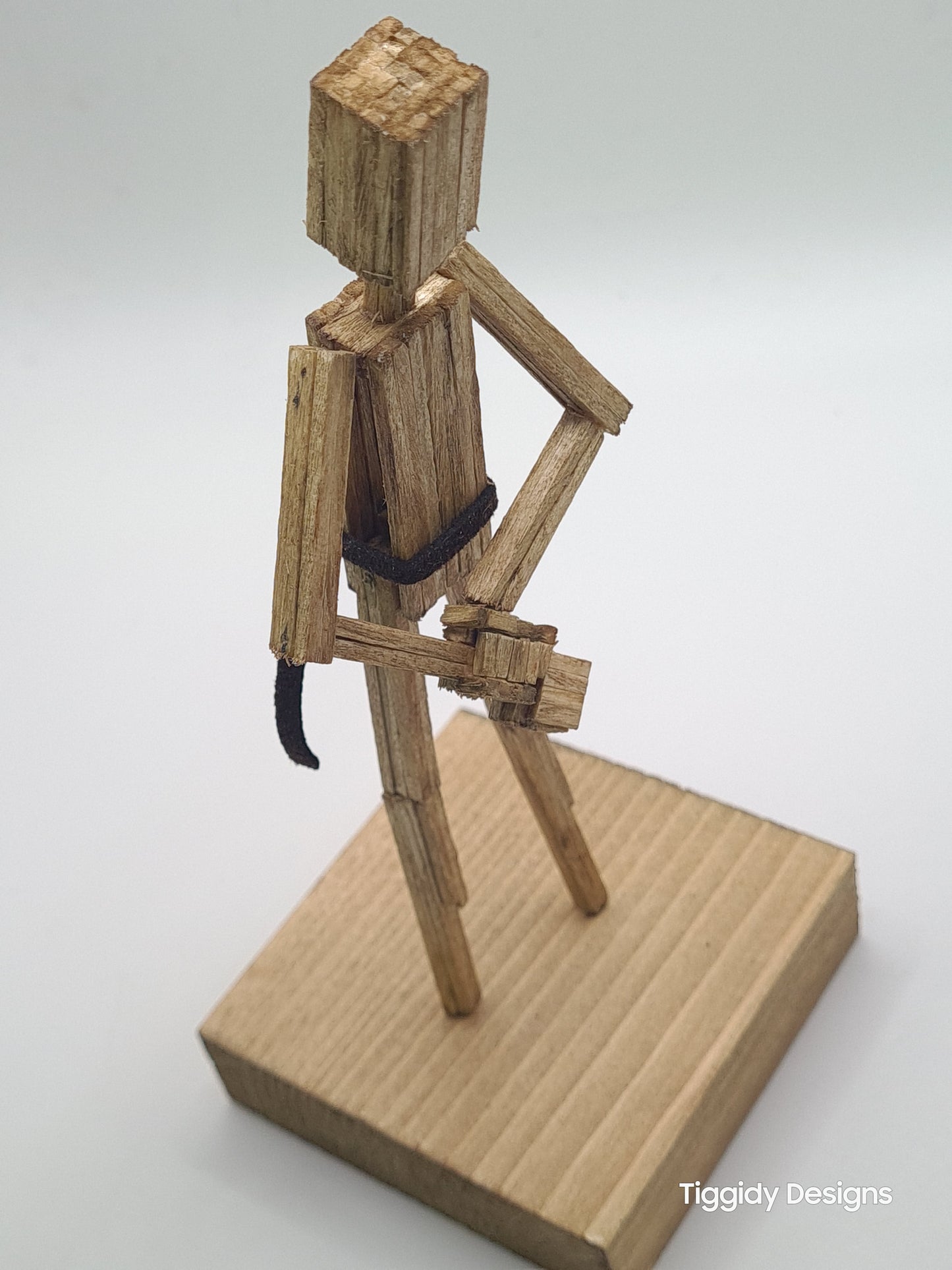 Resting Position - Handcrafted Wooden Matchstick Figures - Gifts, Ornaments and Decor By Tiggidy Designs