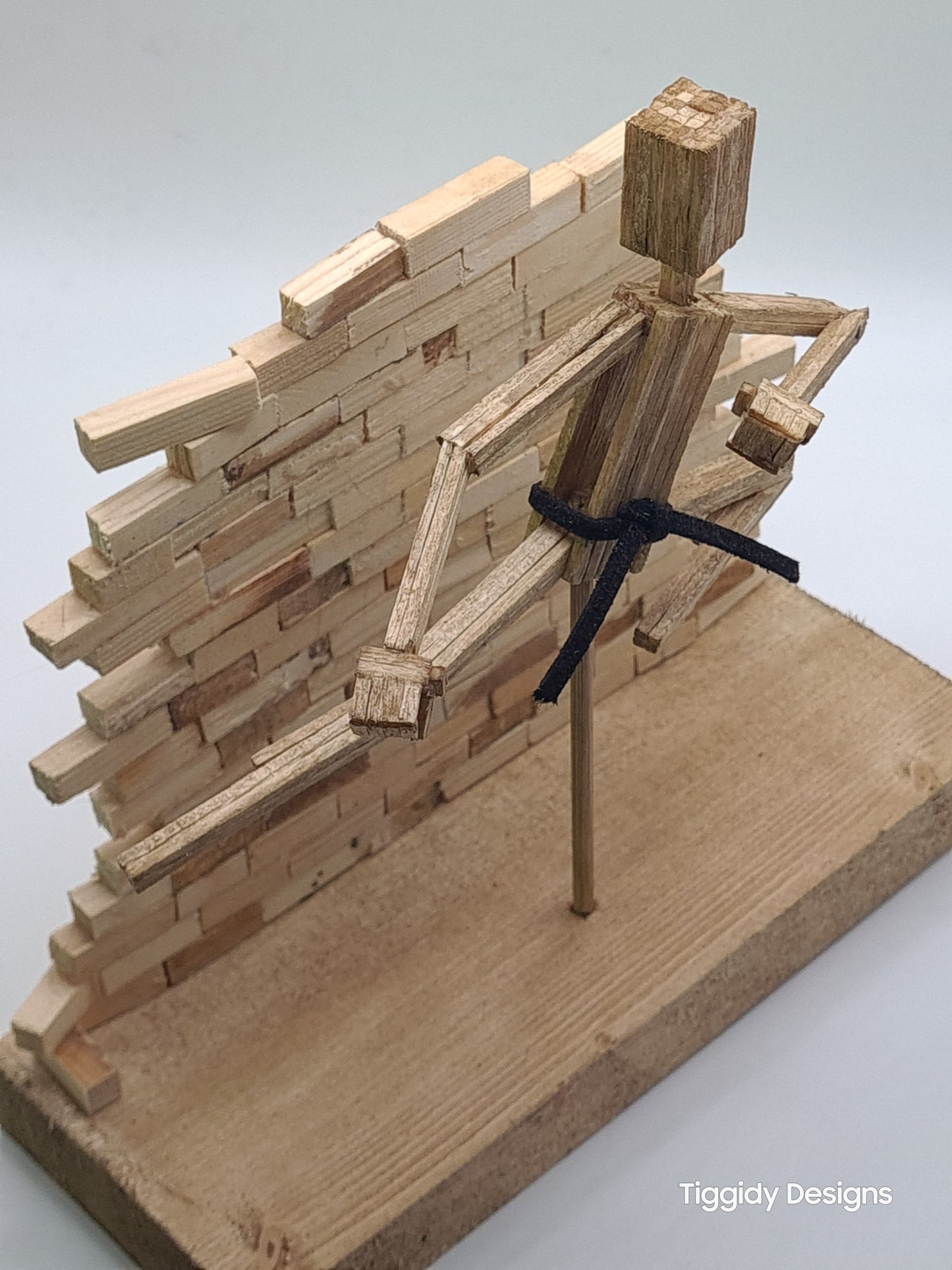 Flying Kick - Handcrafted Wooden Matchstick Figures - Gifts, Ornaments and Decor By Tiggidy Designs