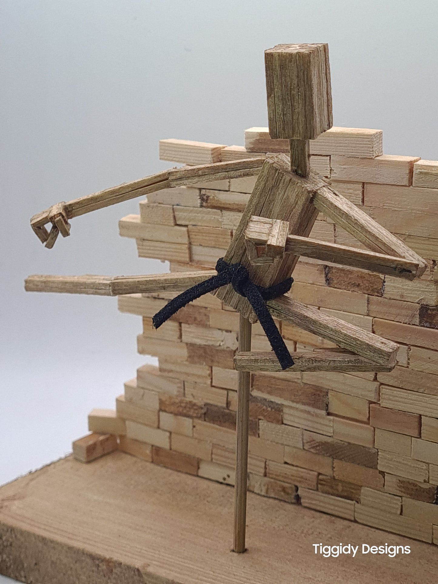Flying Kick - Handcrafted Wooden Matchstick Figures - Gifts, Ornaments and Decor By Tiggidy Designs