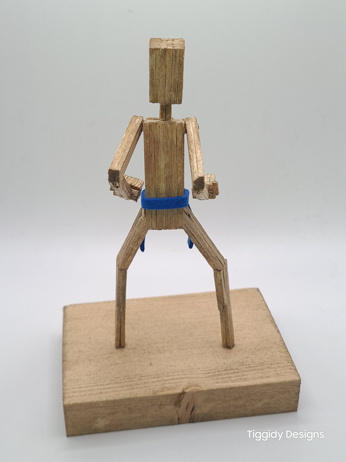Sitting Stance - Handcrafted Wooden Matchstick Figures - Gifts, Ornaments and Decor By Tiggidy Designs