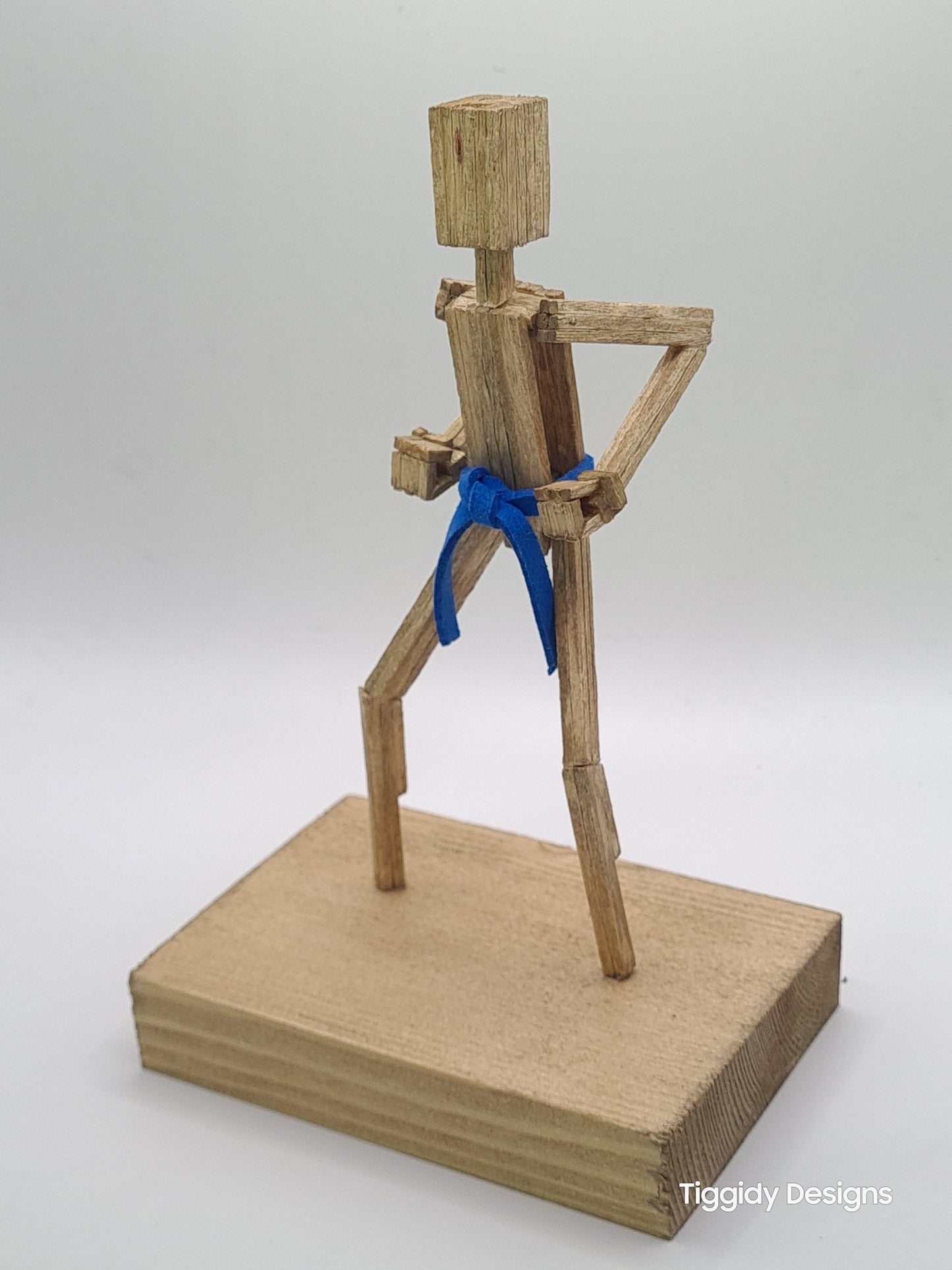 Sitting Stance - Handcrafted Wooden Matchstick Figures - Gifts, Ornaments and Decor By Tiggidy Designs