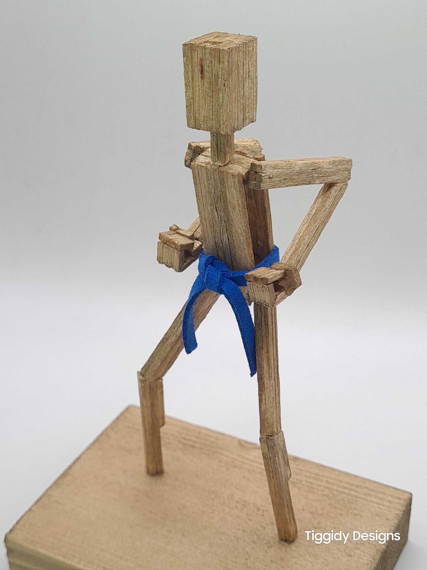 Sitting Stance - Handcrafted Wooden Matchstick Figures - Gifts, Ornaments and Decor By Tiggidy Designs