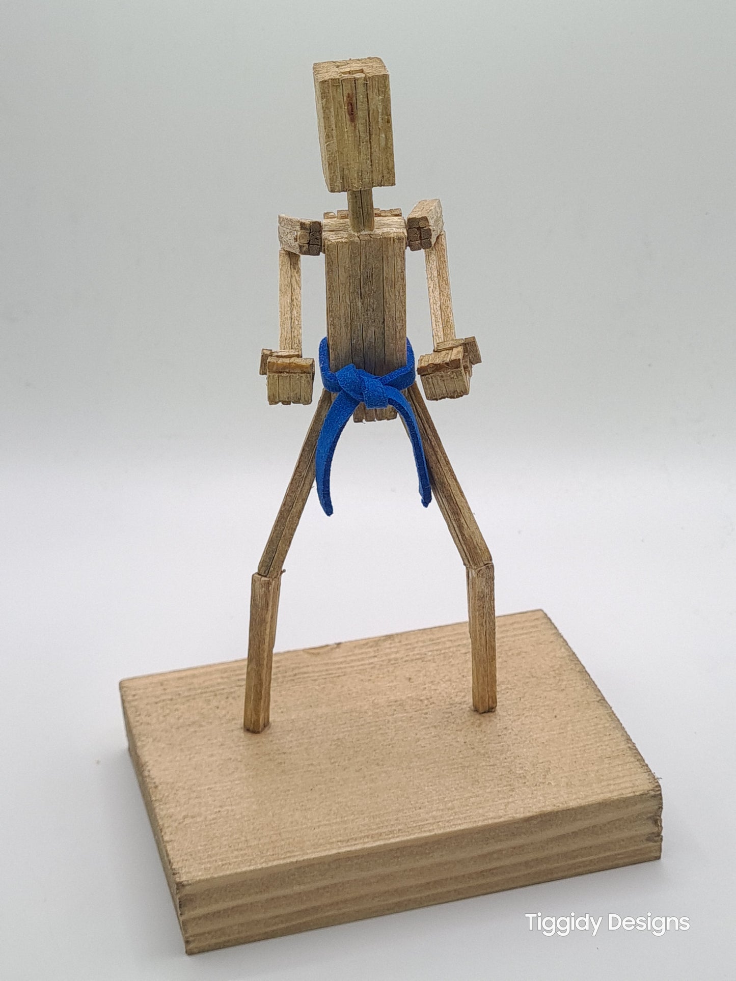 Sitting Stance - Handcrafted Wooden Matchstick Figures - Gifts, Ornaments and Decor By Tiggidy Designs