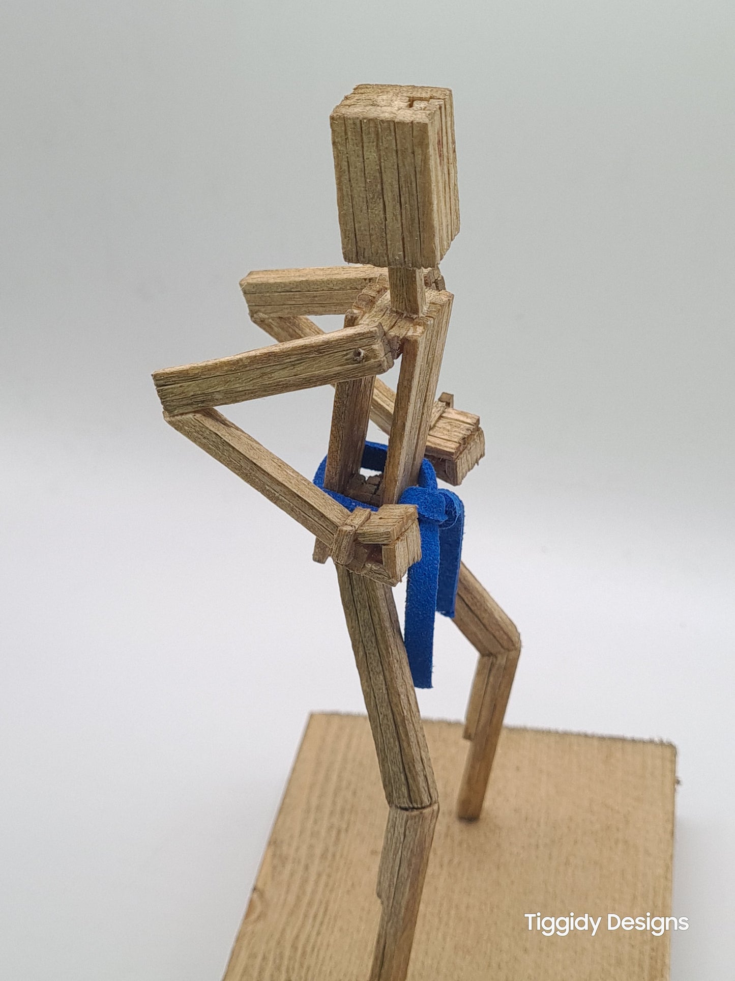 Sitting Stance - Handcrafted Wooden Matchstick Figures - Gifts, Ornaments and Decor By Tiggidy Designs
