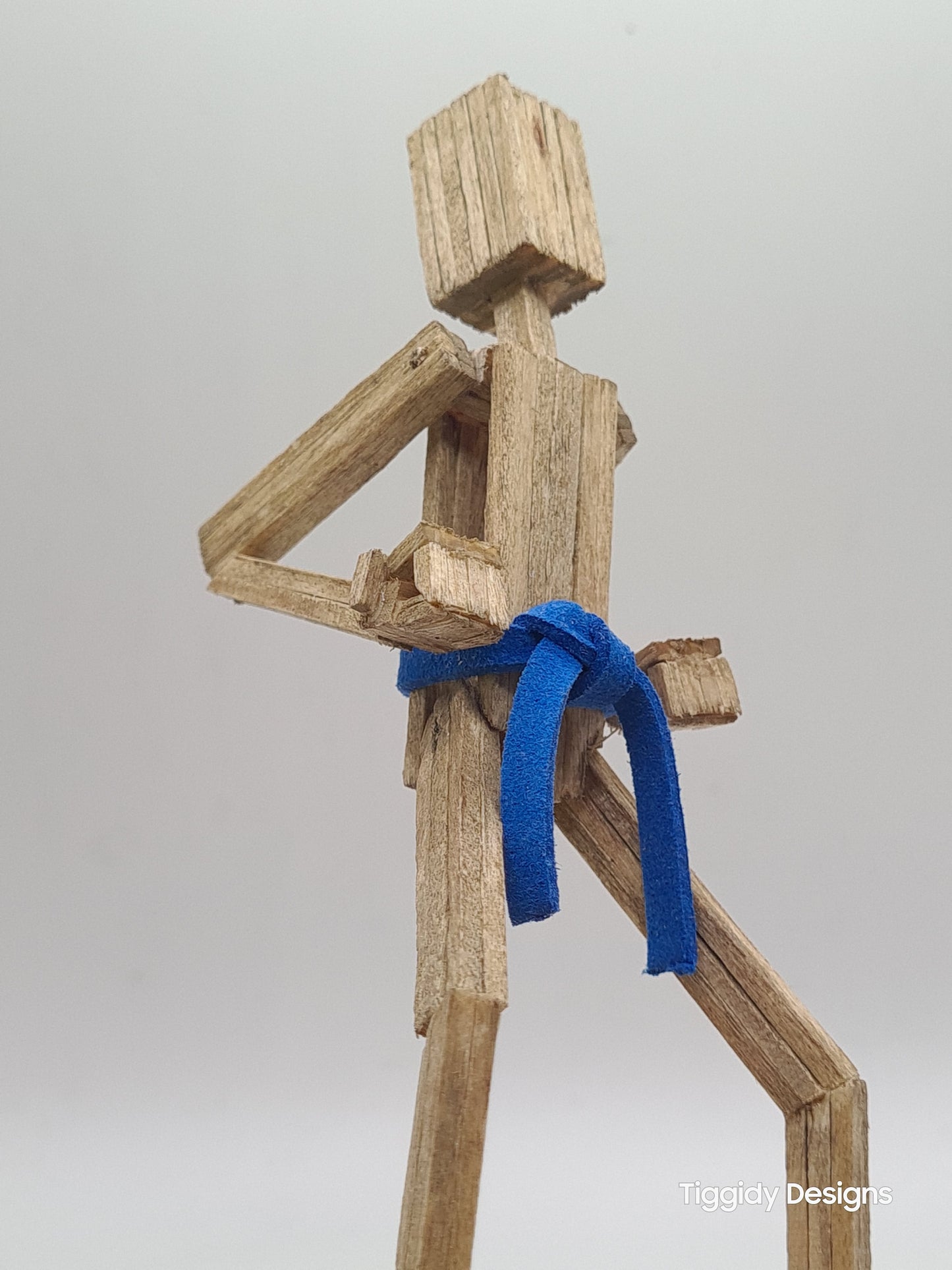 Sitting Stance - Handcrafted Wooden Matchstick Figures - Gifts, Ornaments and Decor By Tiggidy Designs