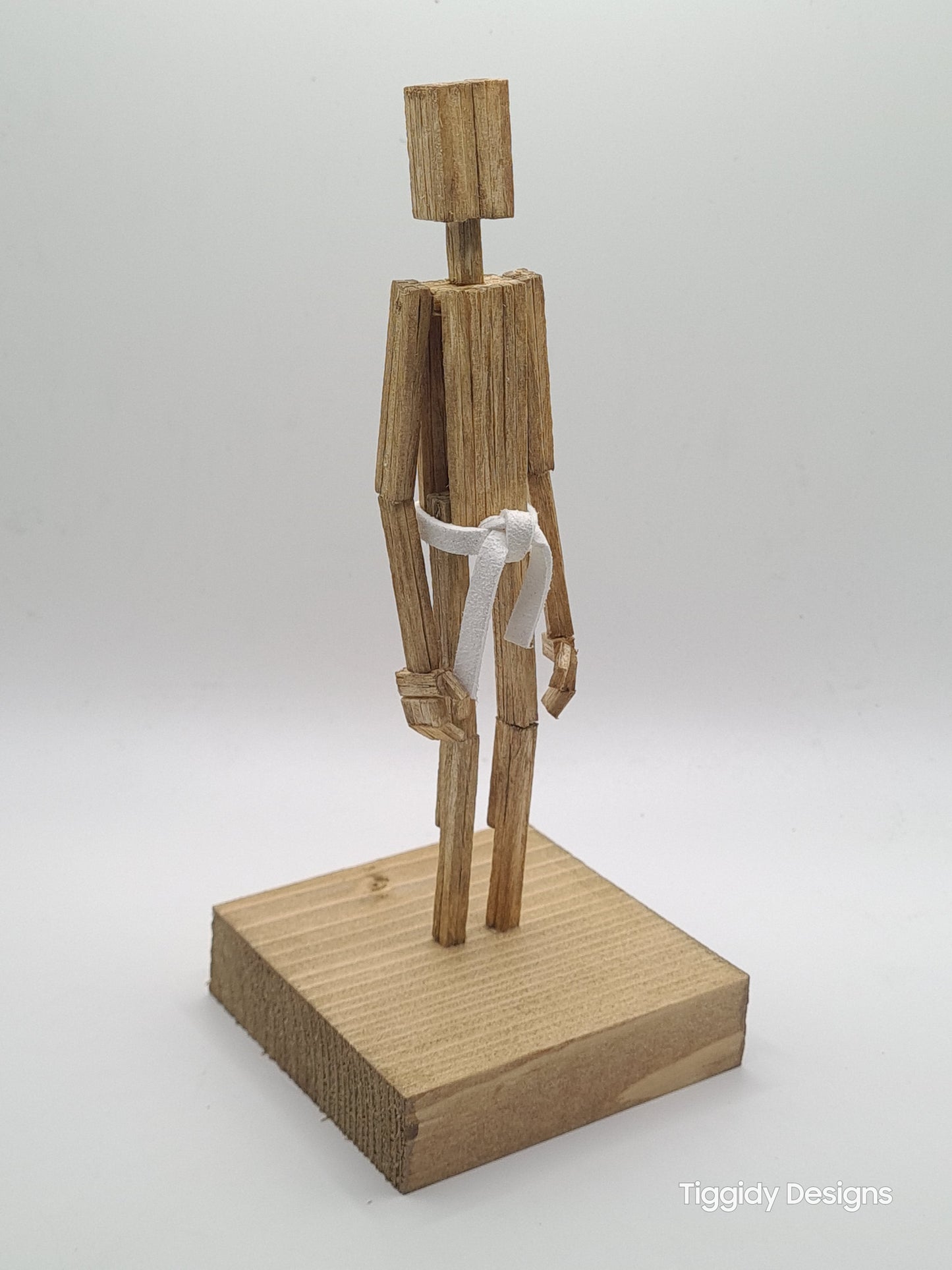 Attention Stance - Handcrafted Wooden Matchstick Figures - Gifts, Ornaments and Decor By Tiggidy Designs