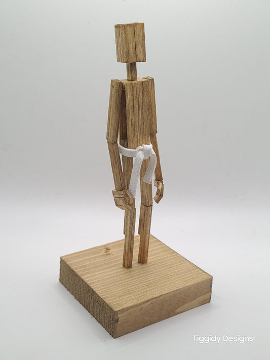 Attention Stance - Handcrafted Wooden Matchstick Figures - Gifts, Ornaments and Decor By Tiggidy Designs