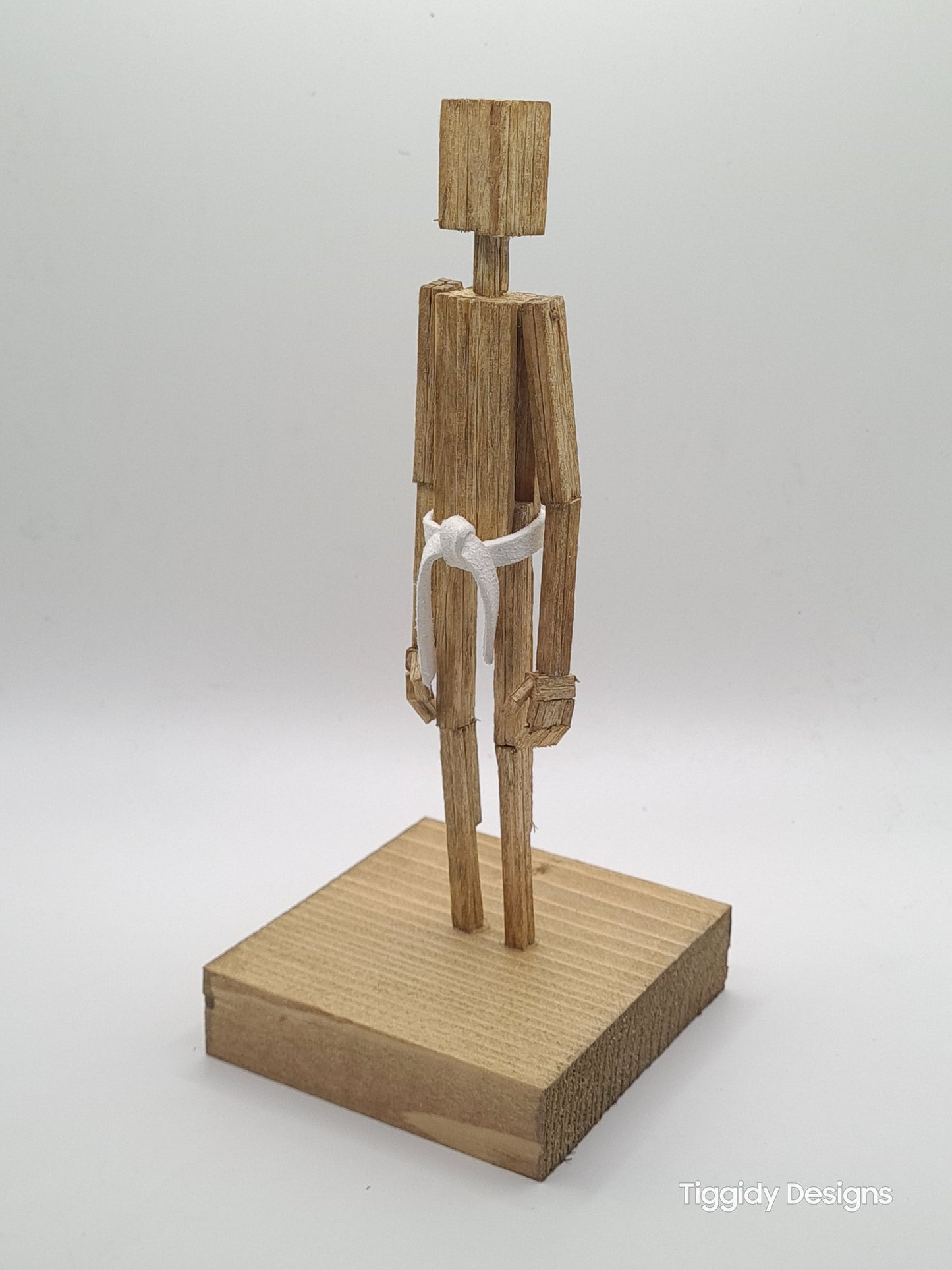 Attention Stance - Handcrafted Wooden Matchstick Figures - Gifts, Ornaments and Decor By Tiggidy Designs