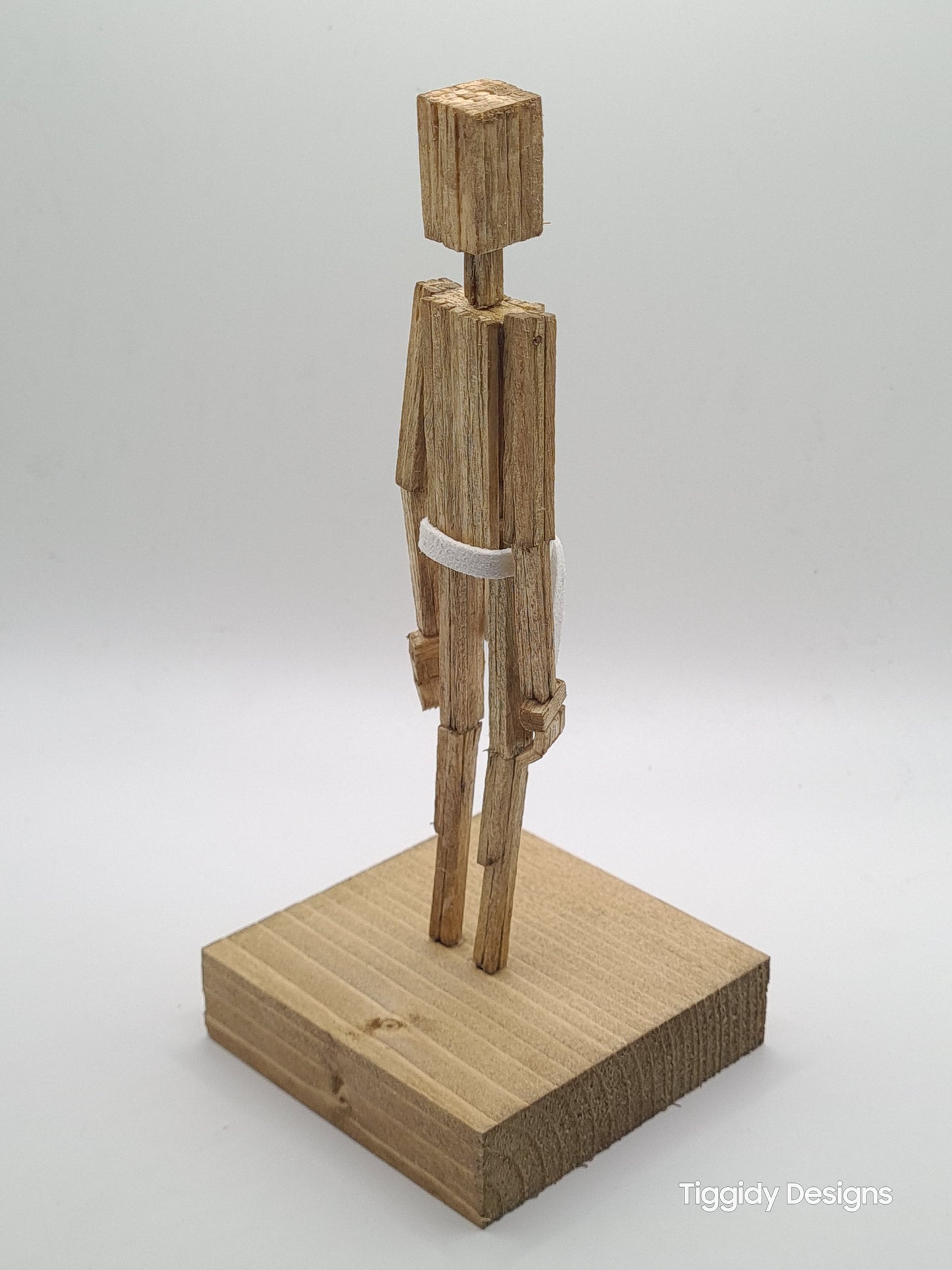 Attention Stance - Handcrafted Wooden Matchstick Figures - Gifts, Ornaments and Decor By Tiggidy Designs