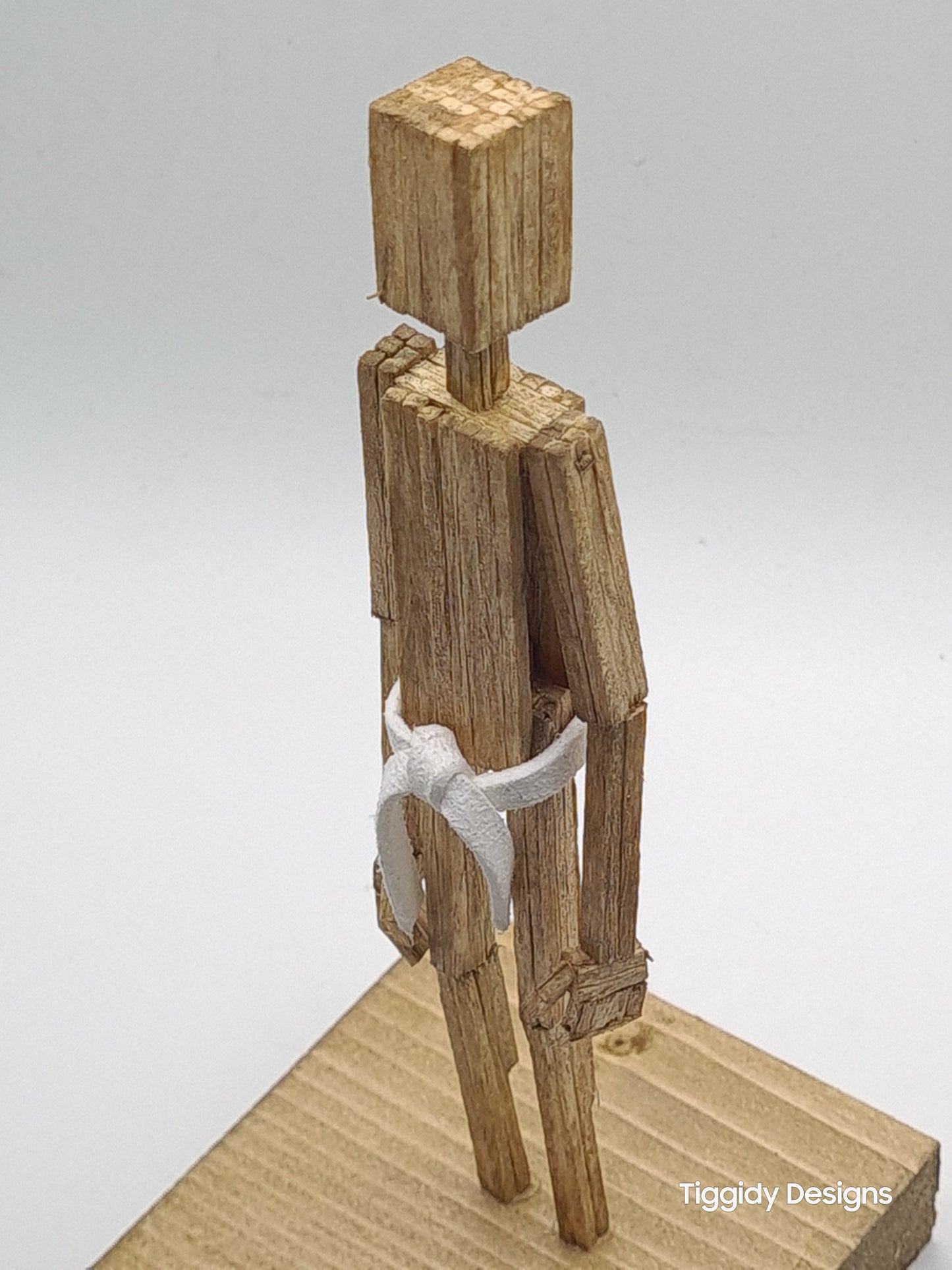 Attention Stance - Handcrafted Wooden Matchstick Figures - Gifts, Ornaments and Decor By Tiggidy Designs