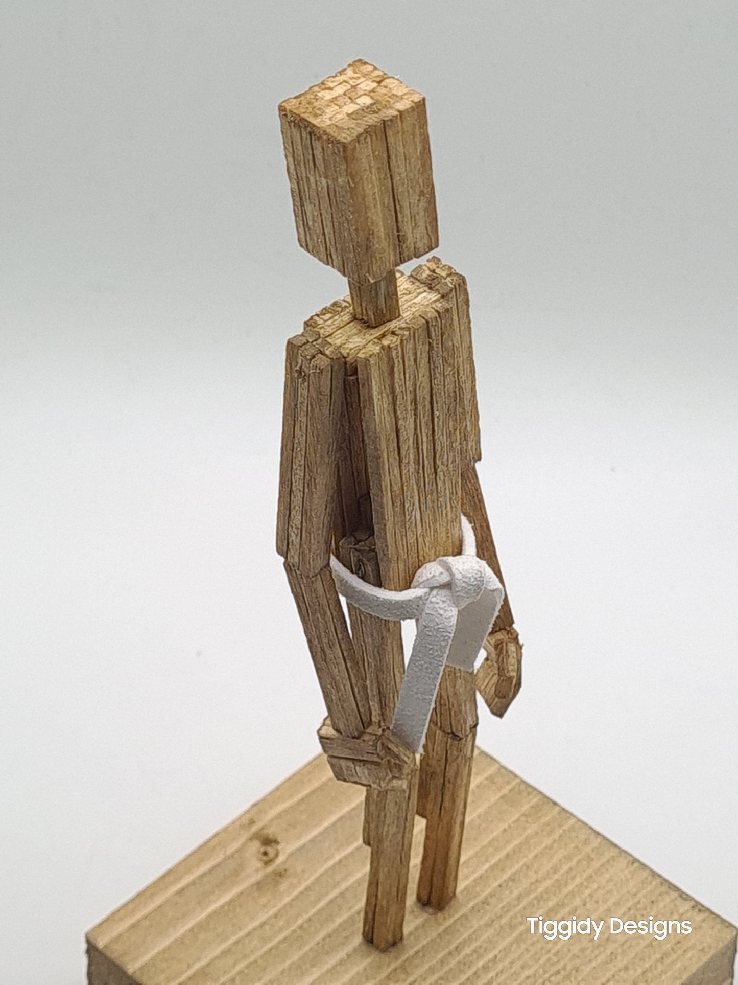 Attention Stance - Handcrafted Wooden Matchstick Figures - Gifts, Ornaments and Decor By Tiggidy Designs