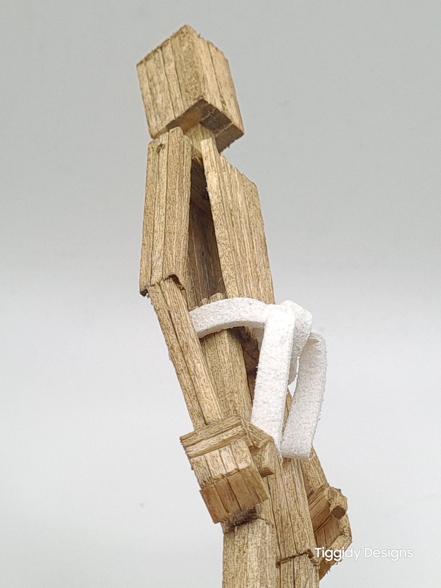 Attention Stance - Handcrafted Wooden Matchstick Figures - Gifts, Ornaments and Decor By Tiggidy Designs