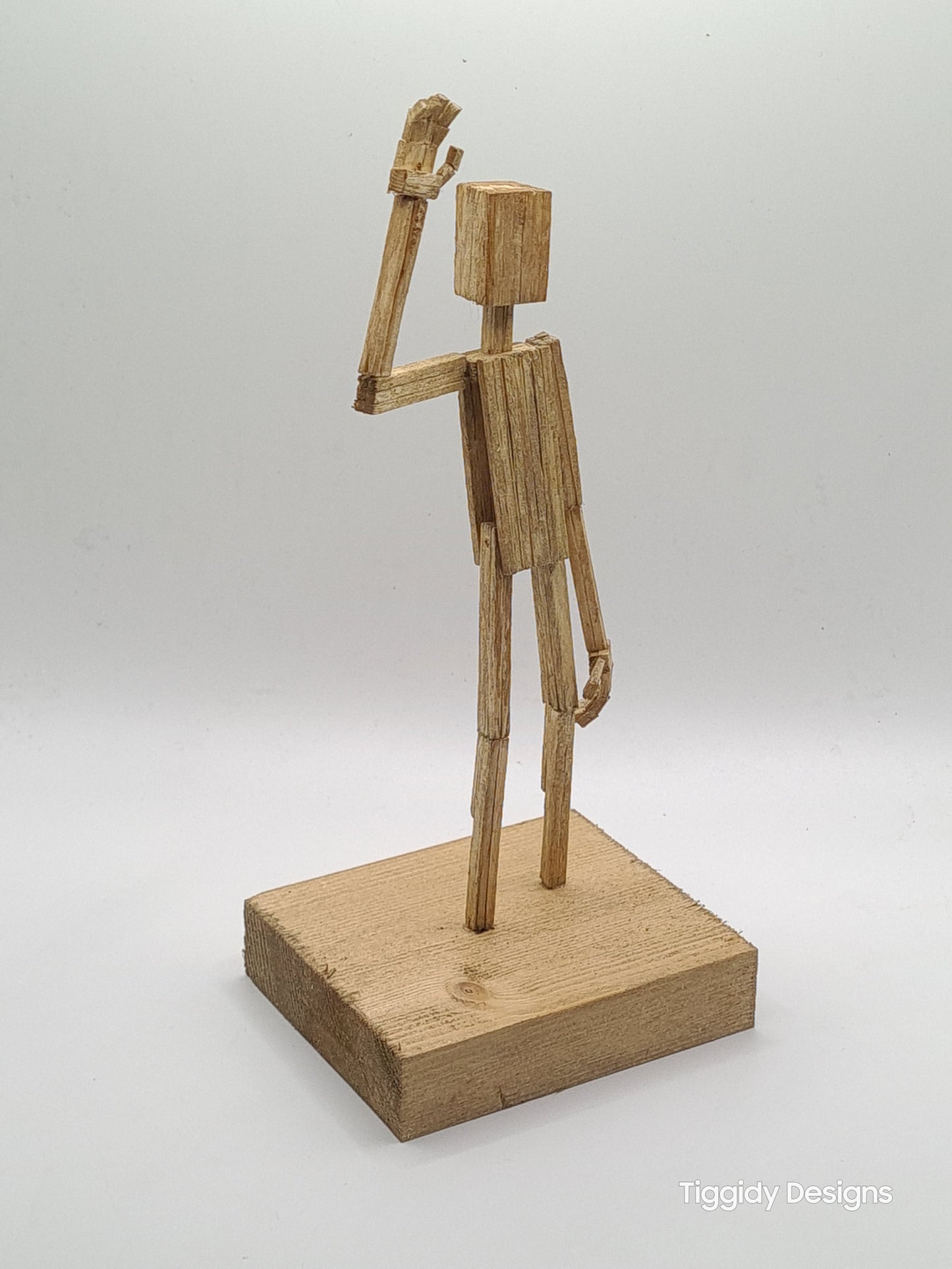 Hi - Handcrafted Wooden Matchstick Figures - Gifts, Ornaments and Decor By Tiggidy Designs