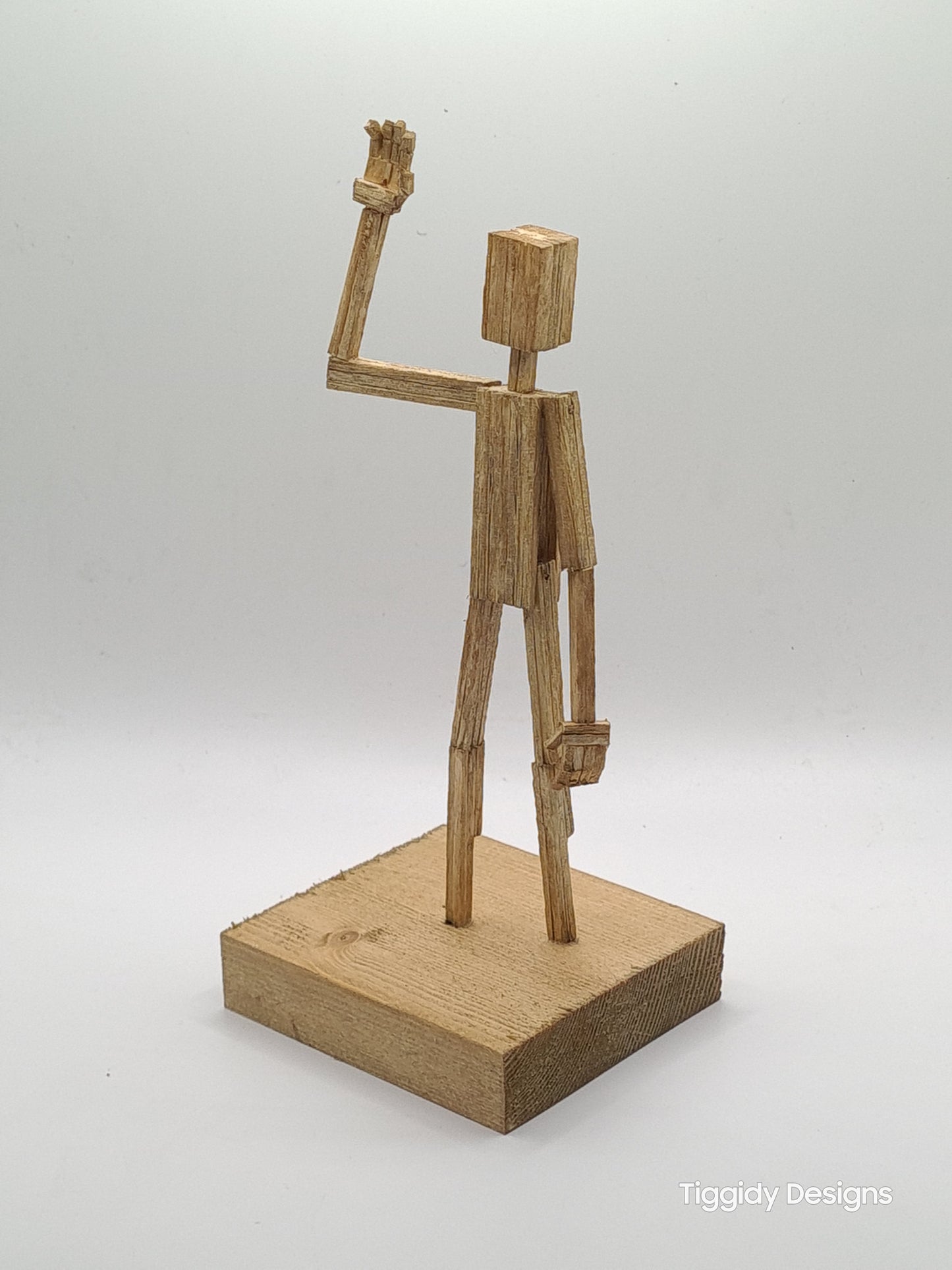 Hi - Handcrafted Wooden Matchstick Figures - Gifts, Ornaments and Decor By Tiggidy Designs