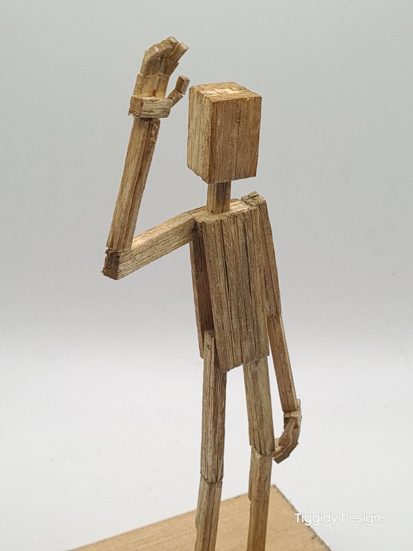 Hi - Handcrafted Wooden Matchstick Figures - Gifts, Ornaments and Decor By Tiggidy Designs