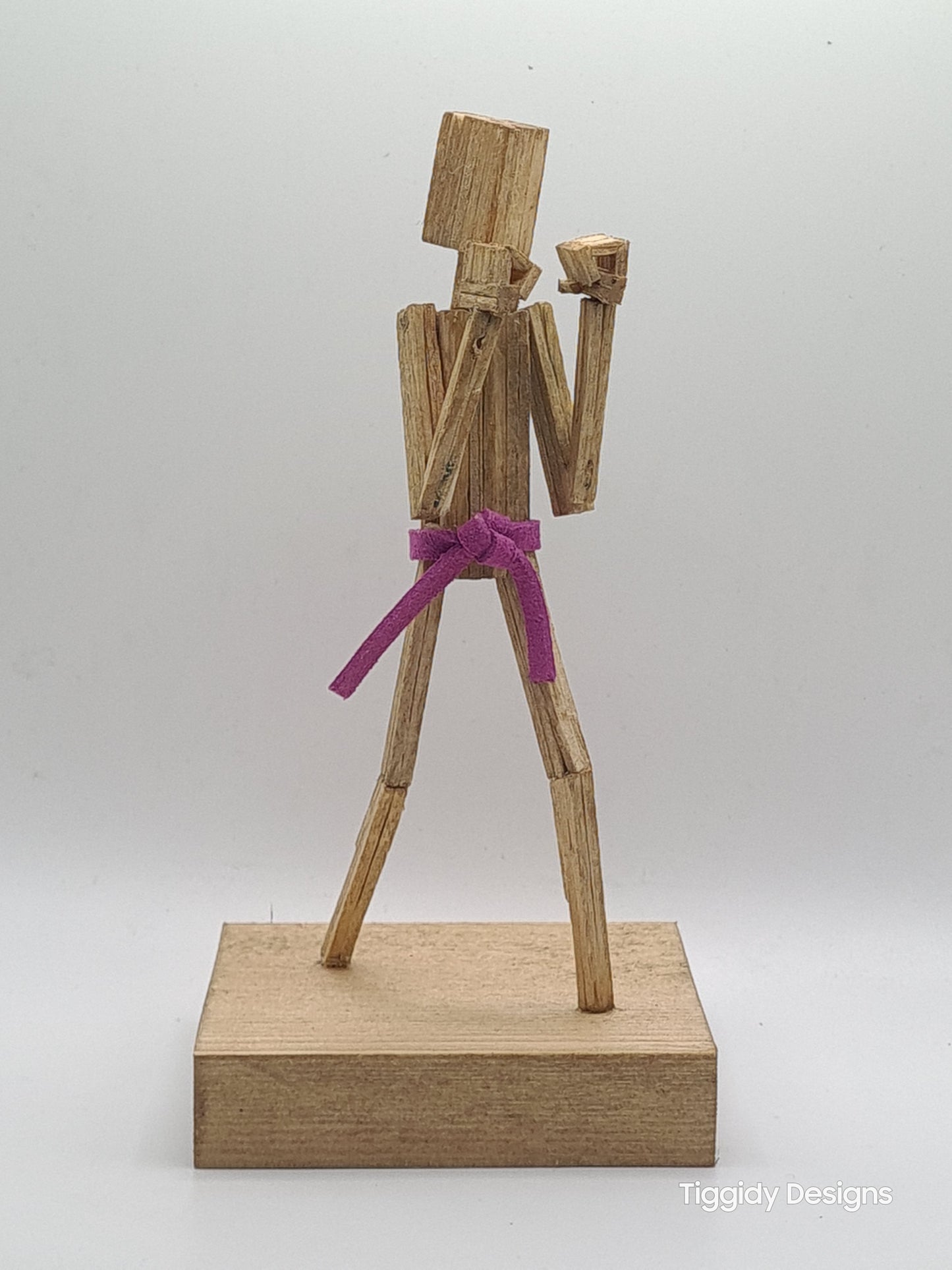 Guard Stance - Handcrafted Wooden Matchstick Figures - Gifts, Ornaments and Decor By Tiggidy Designs