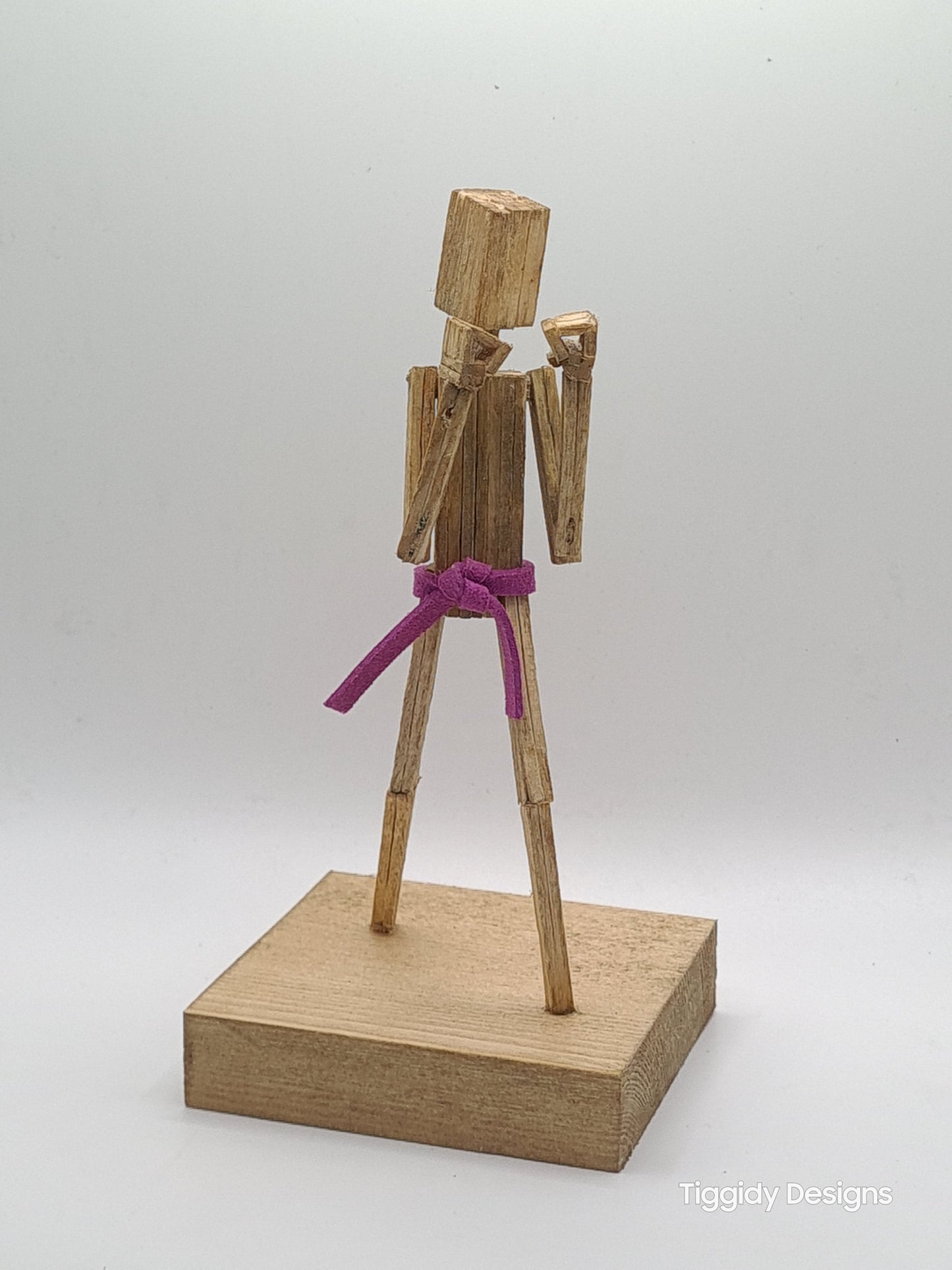 Guard Stance - Handcrafted Wooden Matchstick Figures - Gifts, Ornaments and Decor By Tiggidy Designs