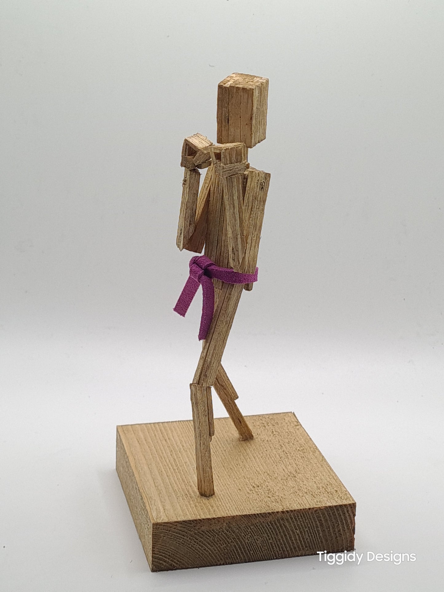 Guard Stance - Handcrafted Wooden Matchstick Figures - Gifts, Ornaments and Decor By Tiggidy Designs