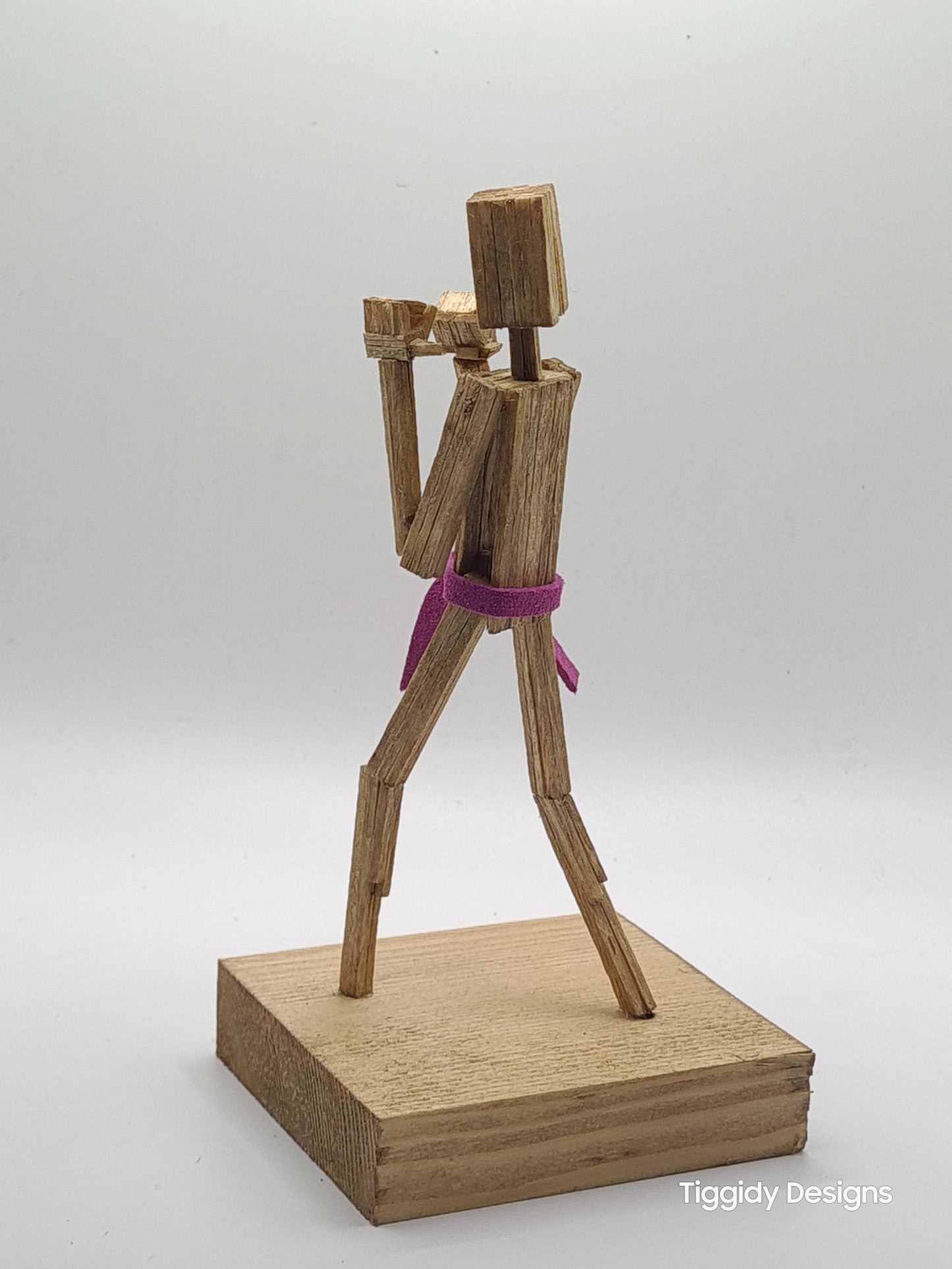 Guard Stance - Handcrafted Wooden Matchstick Figures - Gifts, Ornaments and Decor By Tiggidy Designs