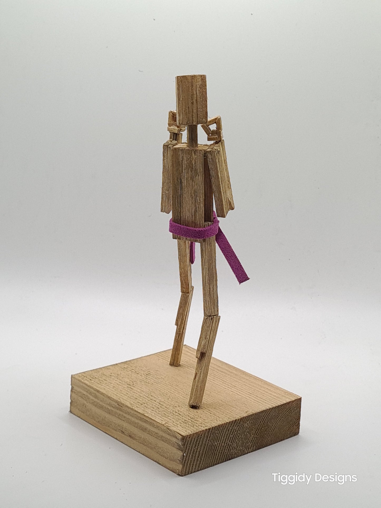 Guard Stance - Handcrafted Wooden Matchstick Figures - Gifts, Ornaments and Decor By Tiggidy Designs