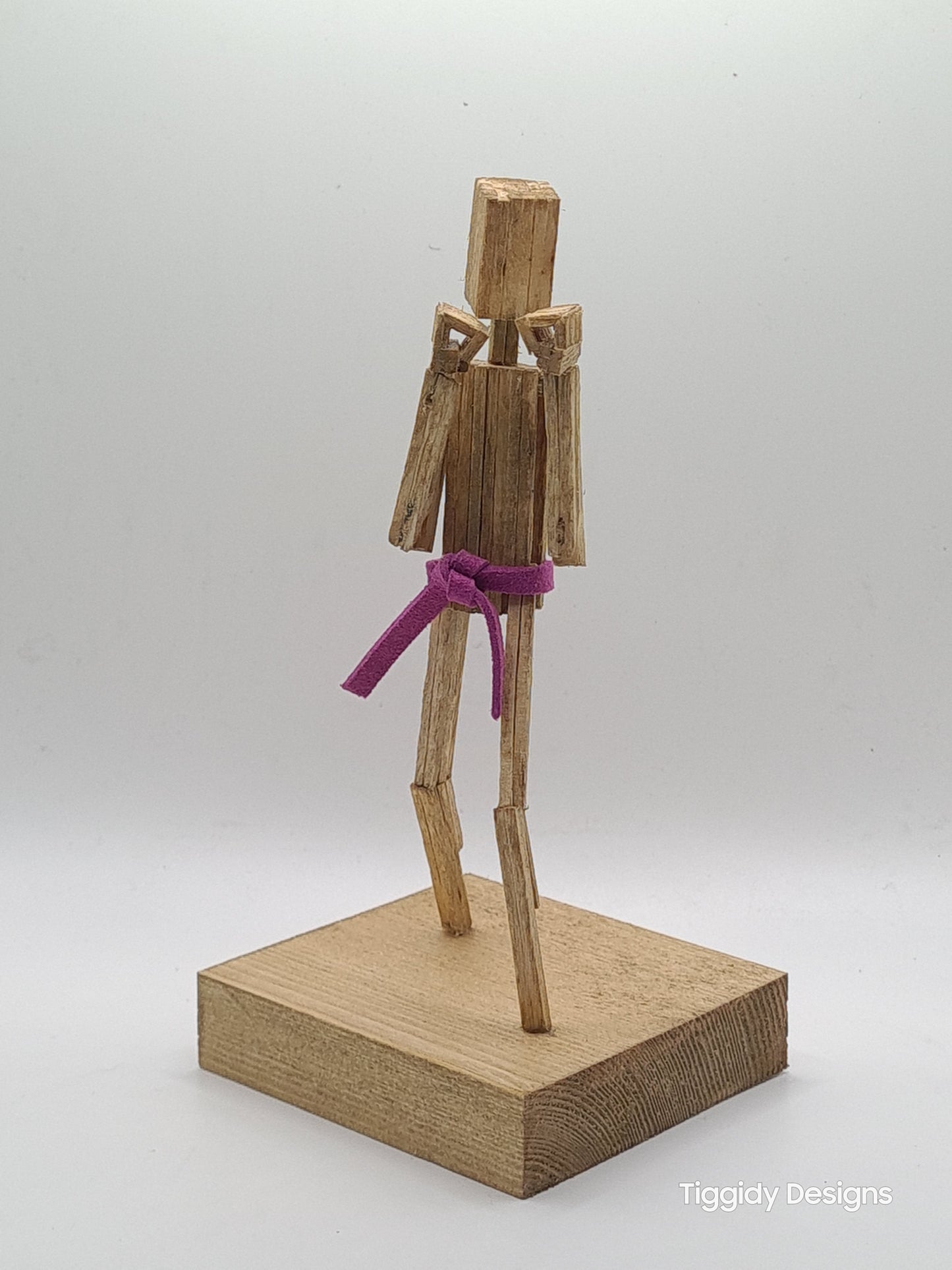 Guard Stance - Handcrafted Wooden Matchstick Figures - Gifts, Ornaments and Decor By Tiggidy Designs