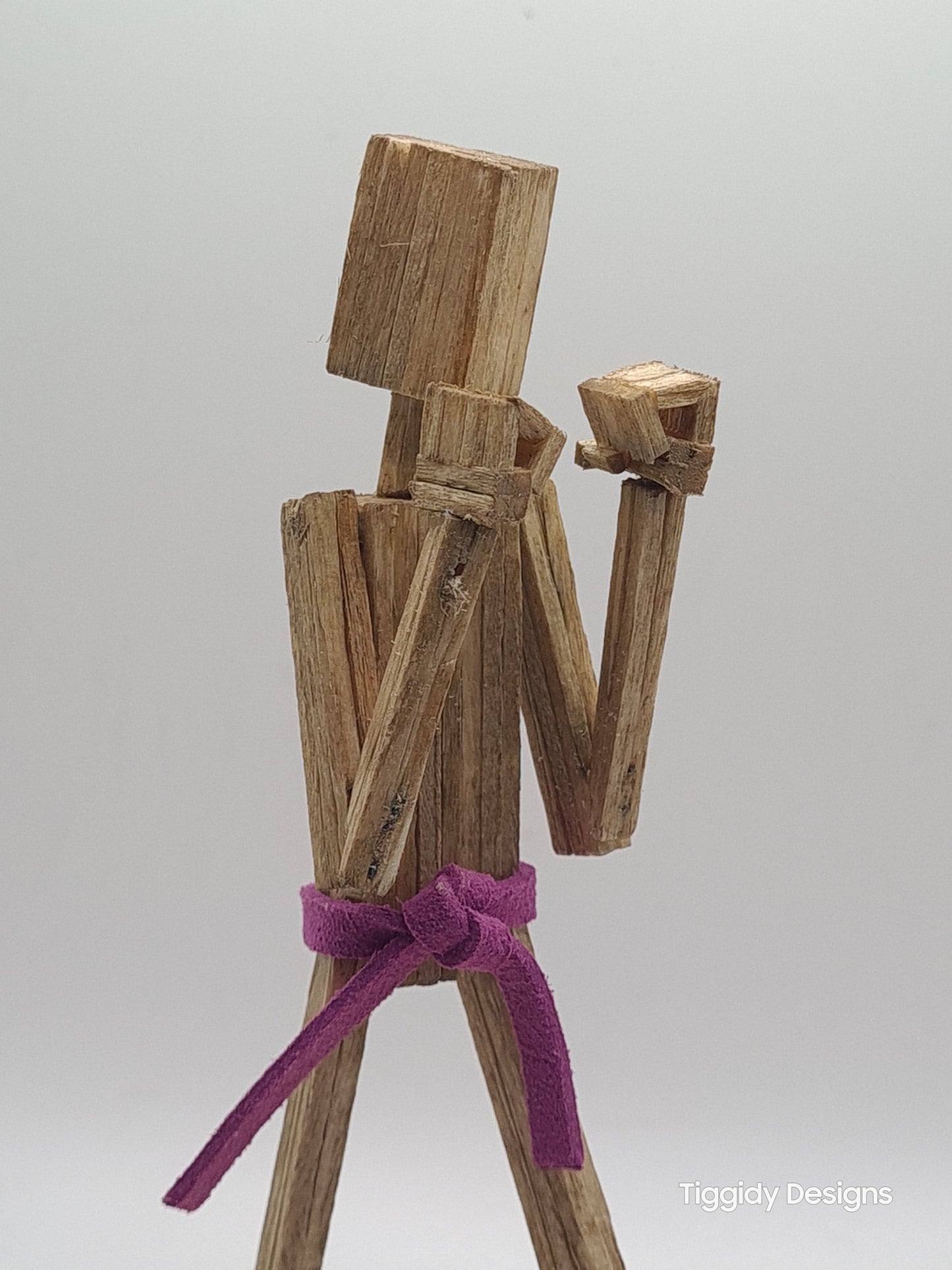 Guard Stance - Handcrafted Wooden Matchstick Figures - Gifts, Ornaments and Decor By Tiggidy Designs