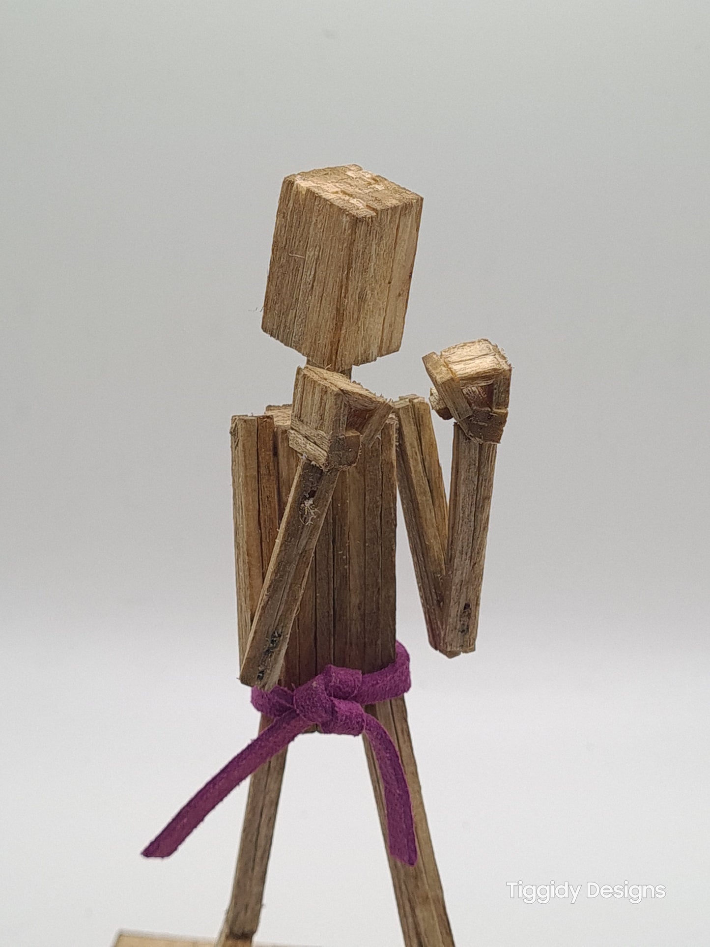 Guard Stance - Handcrafted Wooden Matchstick Figures - Gifts, Ornaments and Decor By Tiggidy Designs