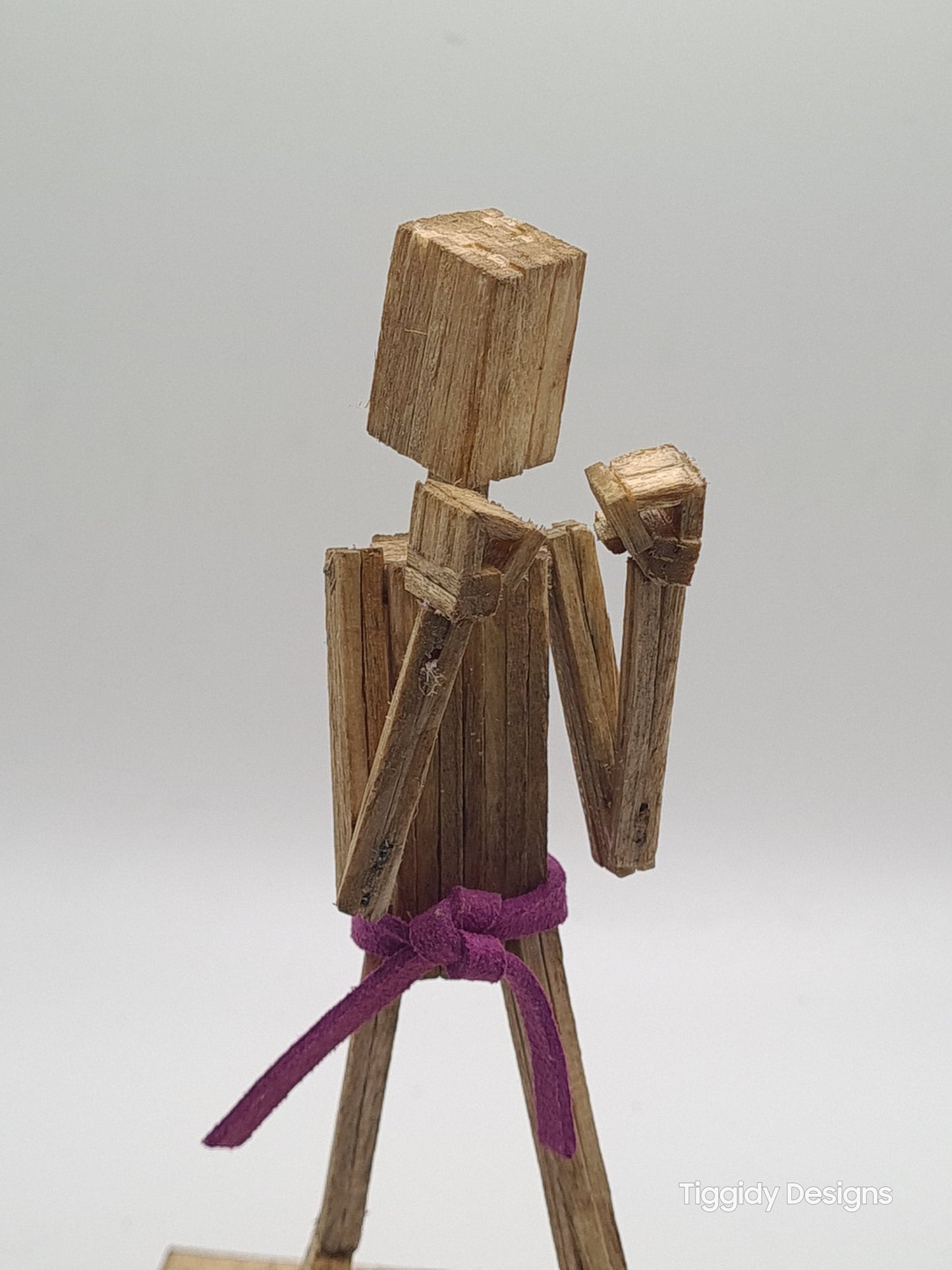 Guard Stance - Handcrafted Wooden Matchstick Figures - Gifts, Ornaments and Decor By Tiggidy Designs