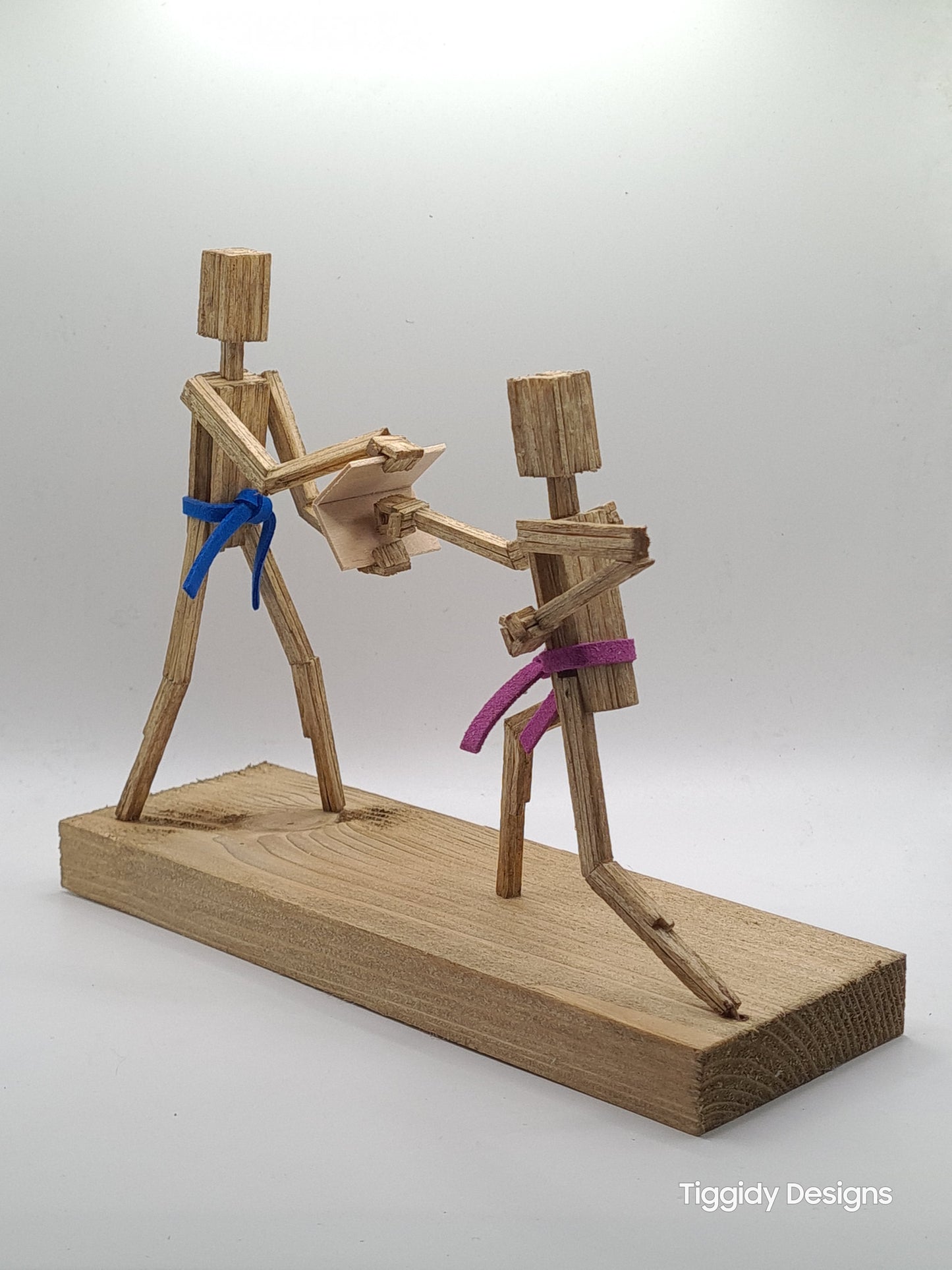Breaking Board - The Puncher - Handcrafted Wooden Matchstick Figures - Gifts, Ornaments and Decor By Tiggidy Designs