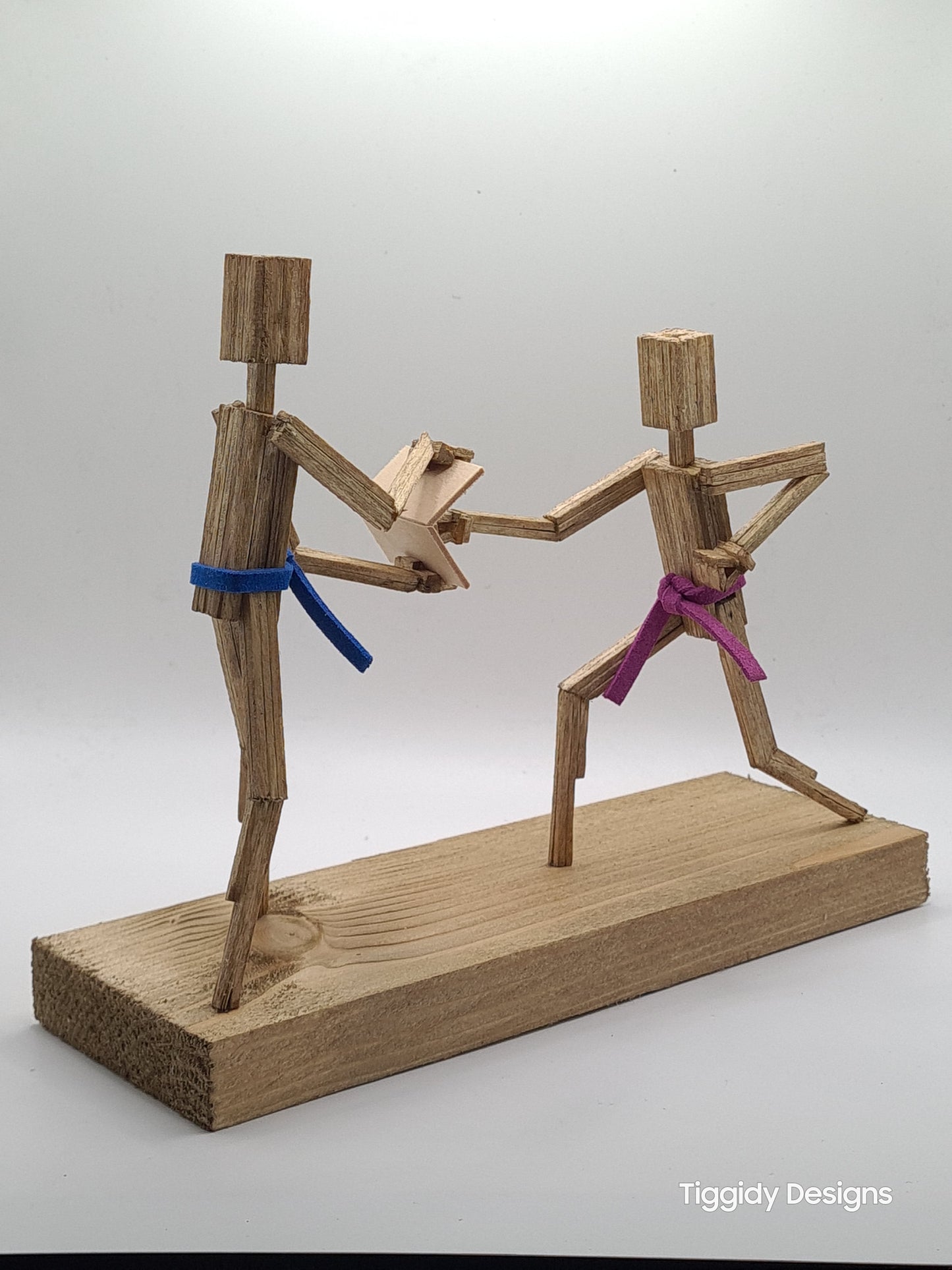 Breaking Board - The Puncher - Handcrafted Wooden Matchstick Figures - Gifts, Ornaments and Decor By Tiggidy Designs