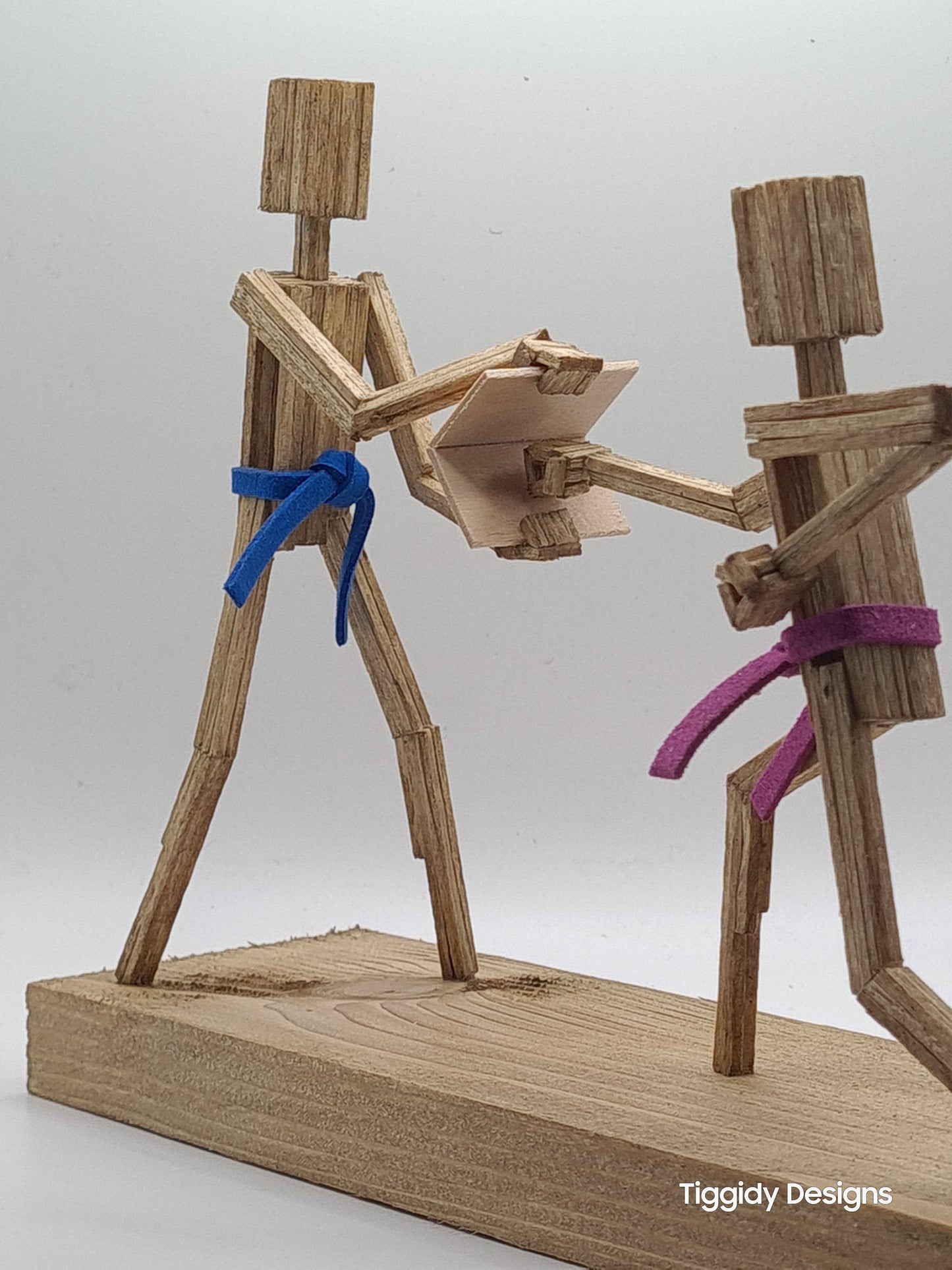 Breaking Board - The Puncher - Handcrafted Wooden Matchstick Figures - Gifts, Ornaments and Decor By Tiggidy Designs