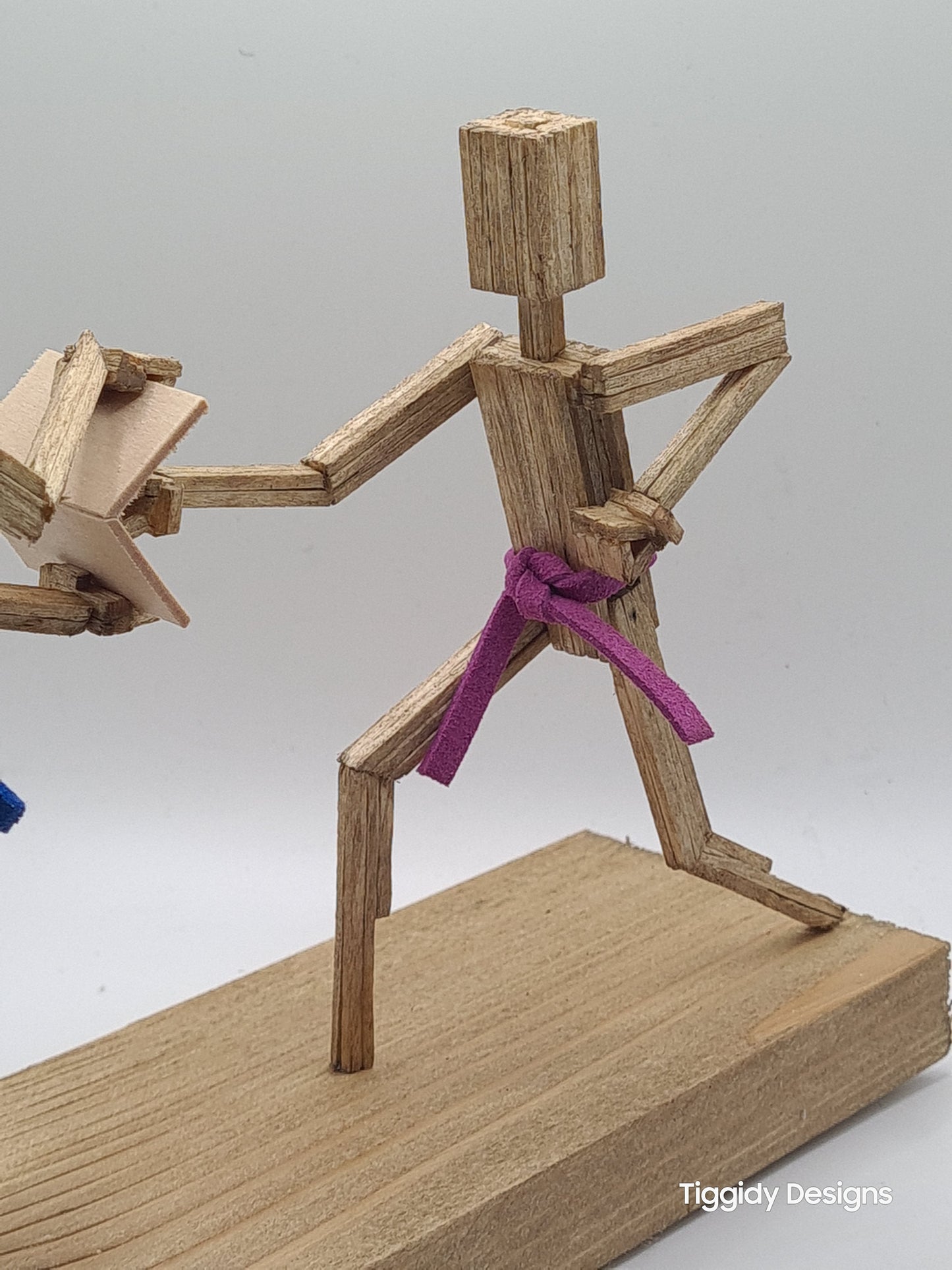 Breaking Board - The Puncher - Handcrafted Wooden Matchstick Figures - Gifts, Ornaments and Decor By Tiggidy Designs