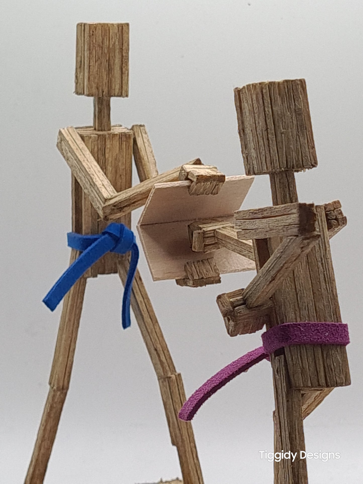 Breaking Board - The Puncher - Handcrafted Wooden Matchstick Figures - Gifts, Ornaments and Decor By Tiggidy Designs